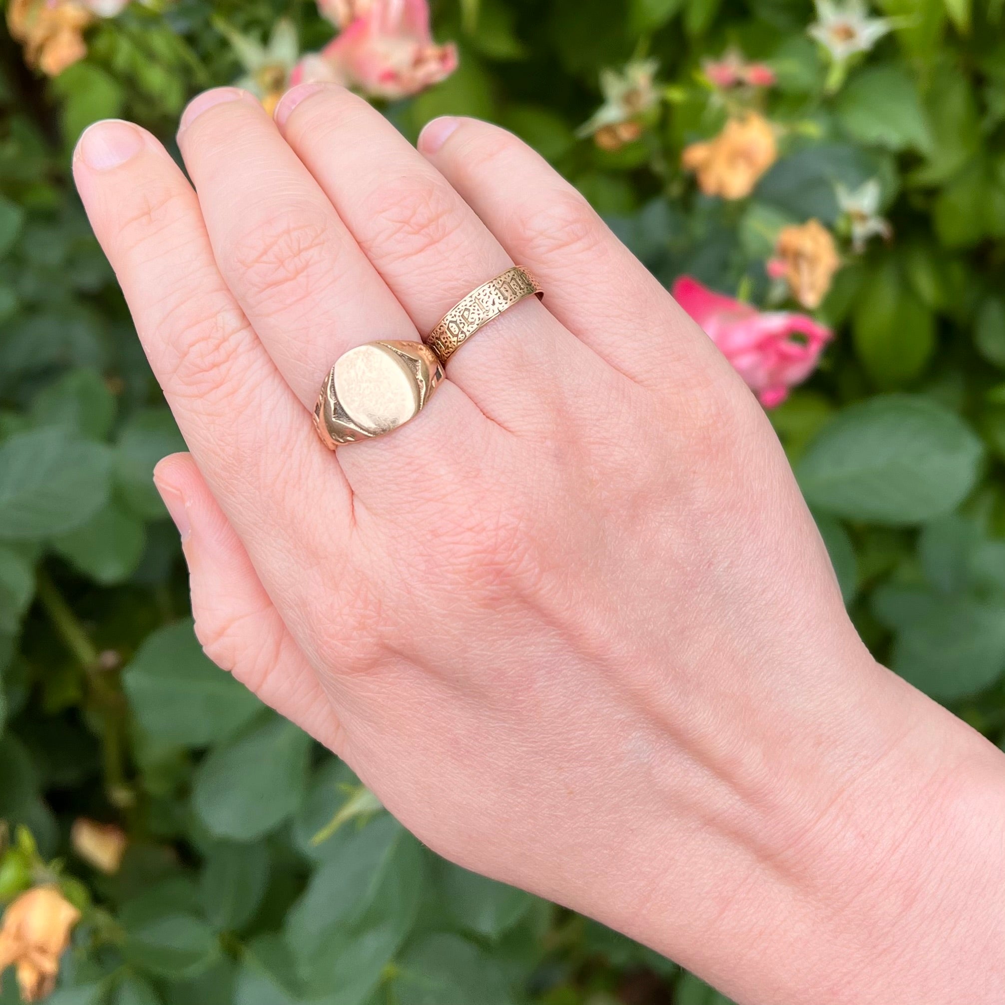 Antique Victorian 14k Gold "Forget Me Not" Posy Ring