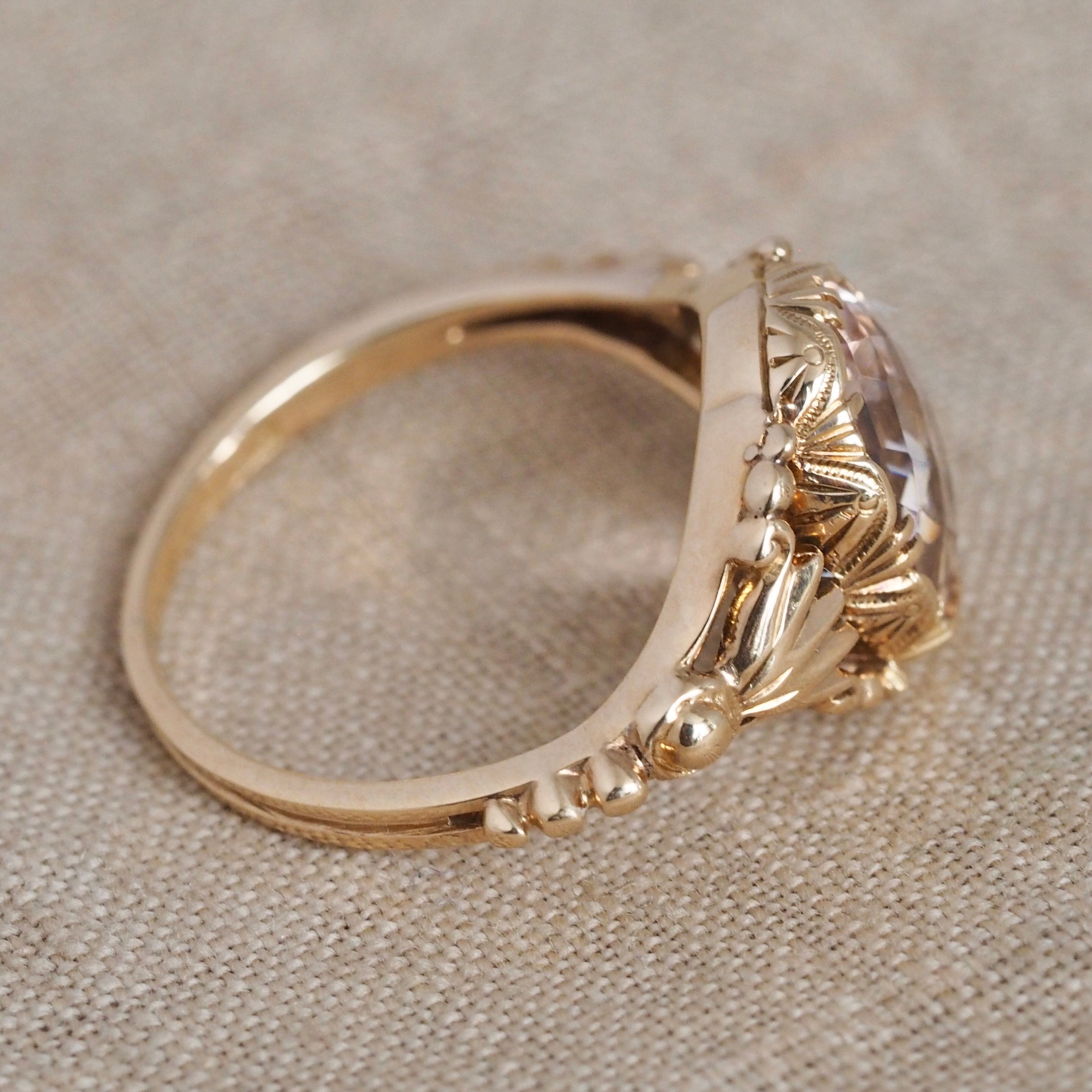 Antique 14k Gold Morganite Ring