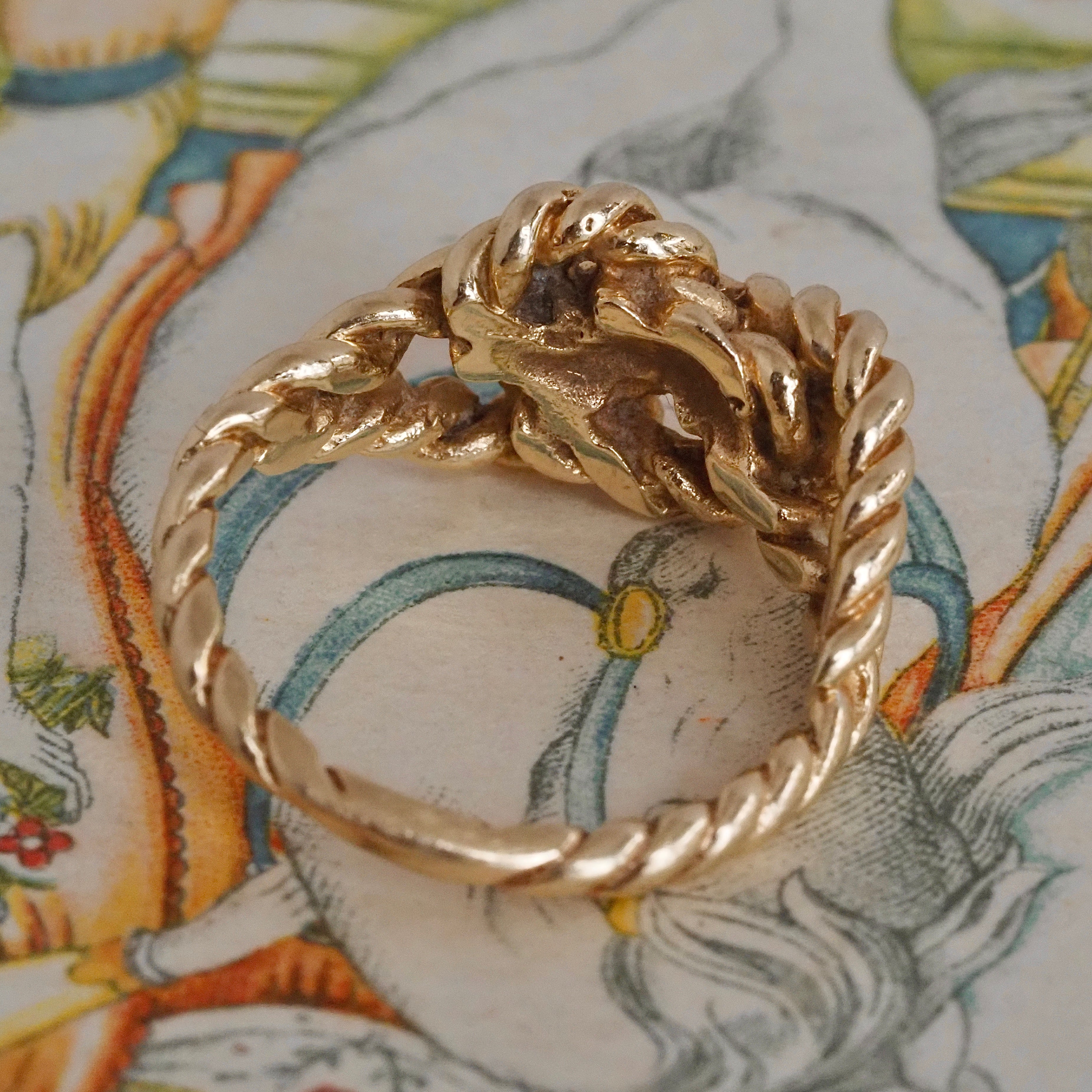 Vintage Twisted Knot 14k Gold Ring