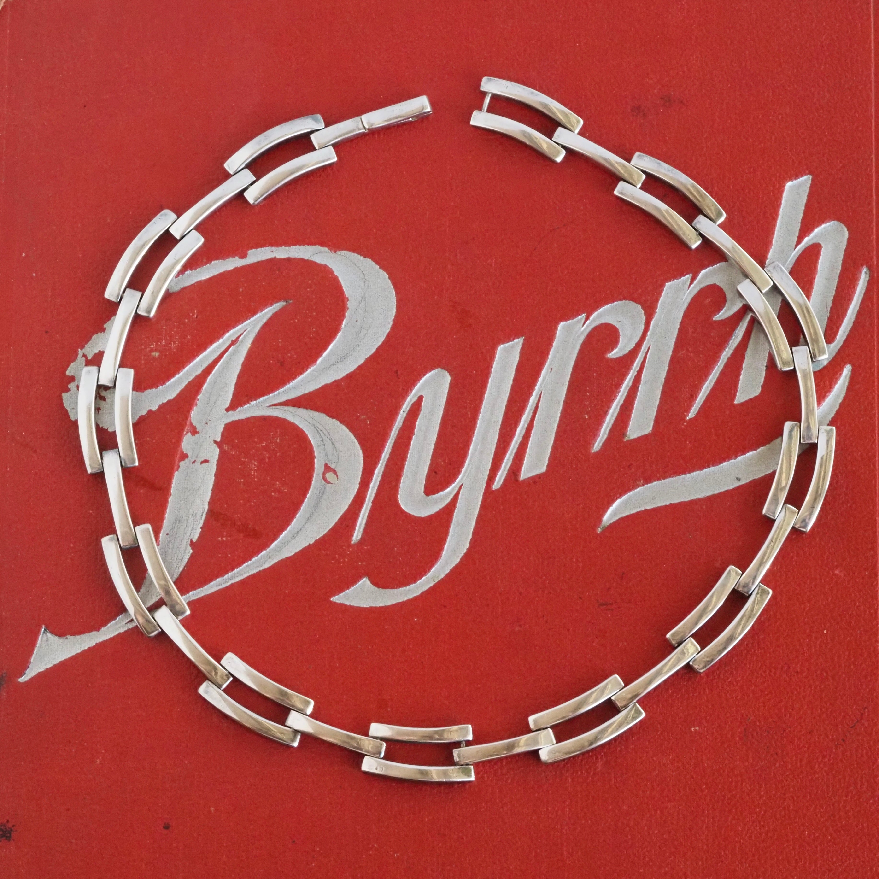 Vintage Gucci Link Sterling Silver Collar Necklace