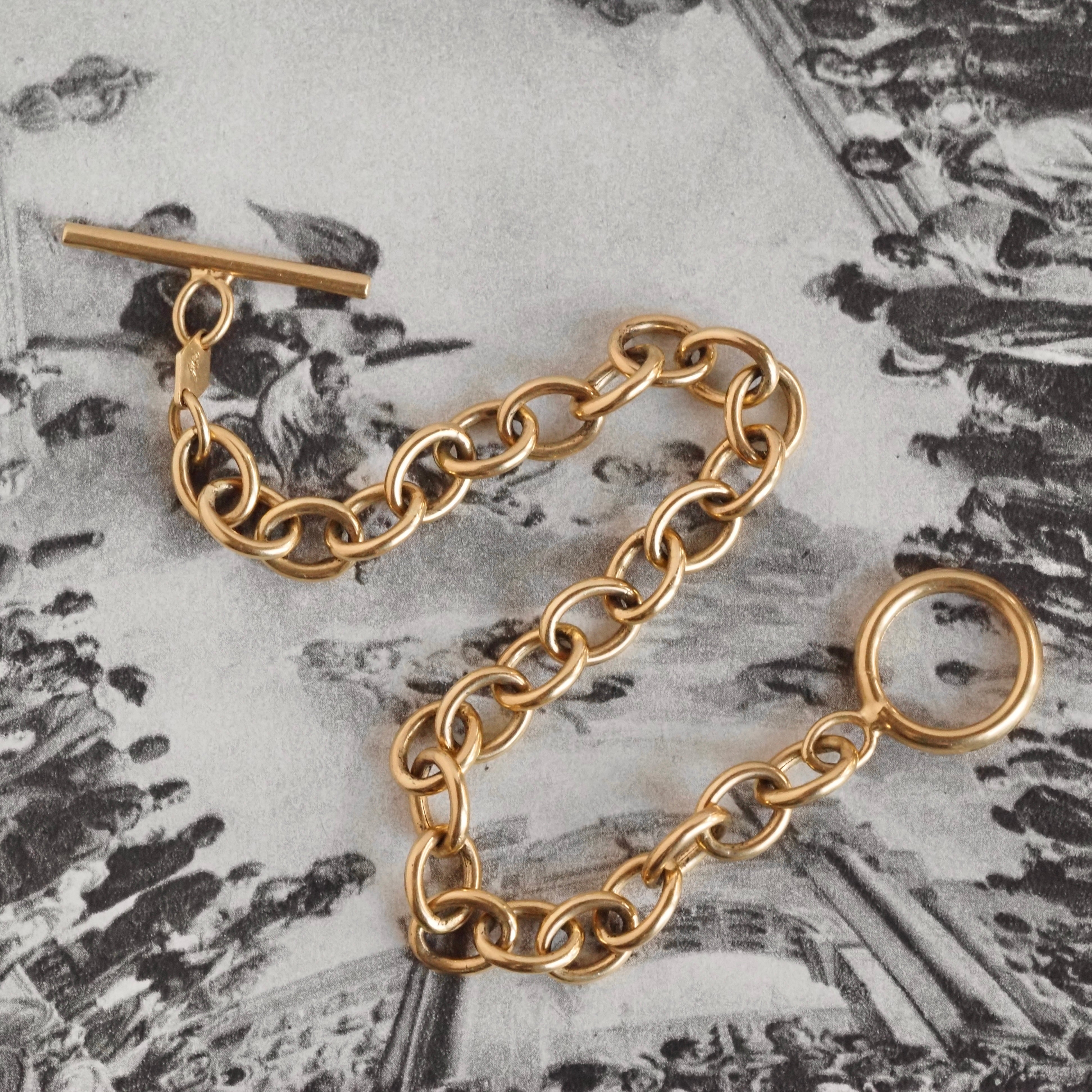 Vintage 14k Gold Cable Link Bracelet