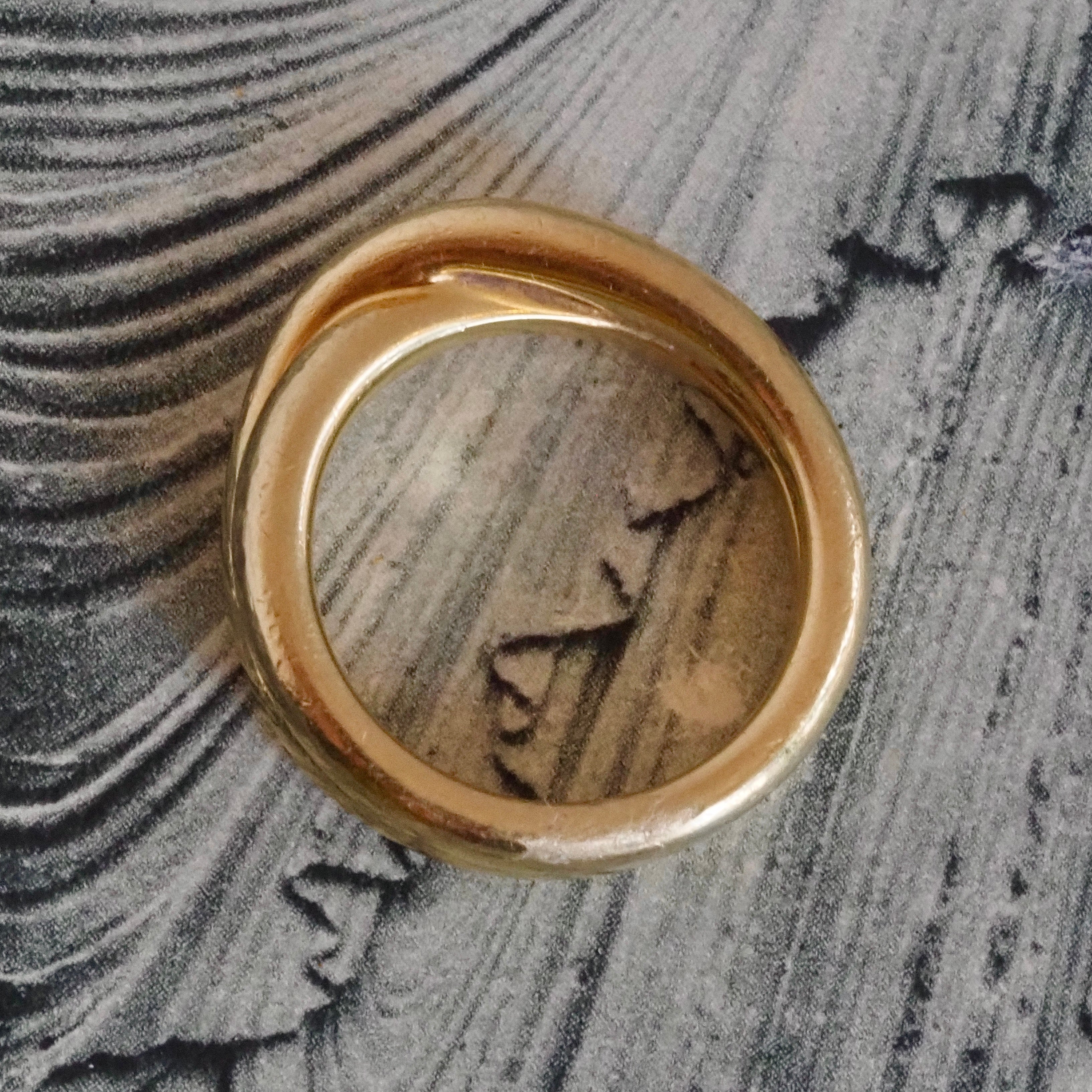 Vintage Tiffany by Paloma Picasso 18k Gold Crossover Double Band