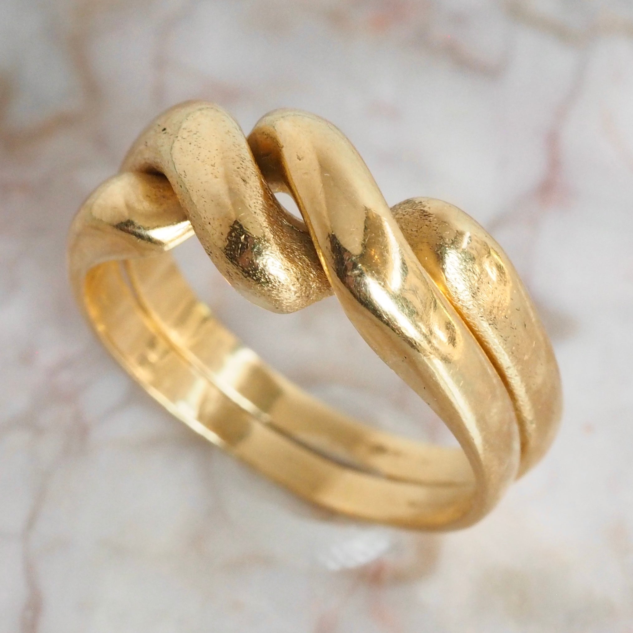 Vintage Portuguese 19k Gold Puzzle Ring