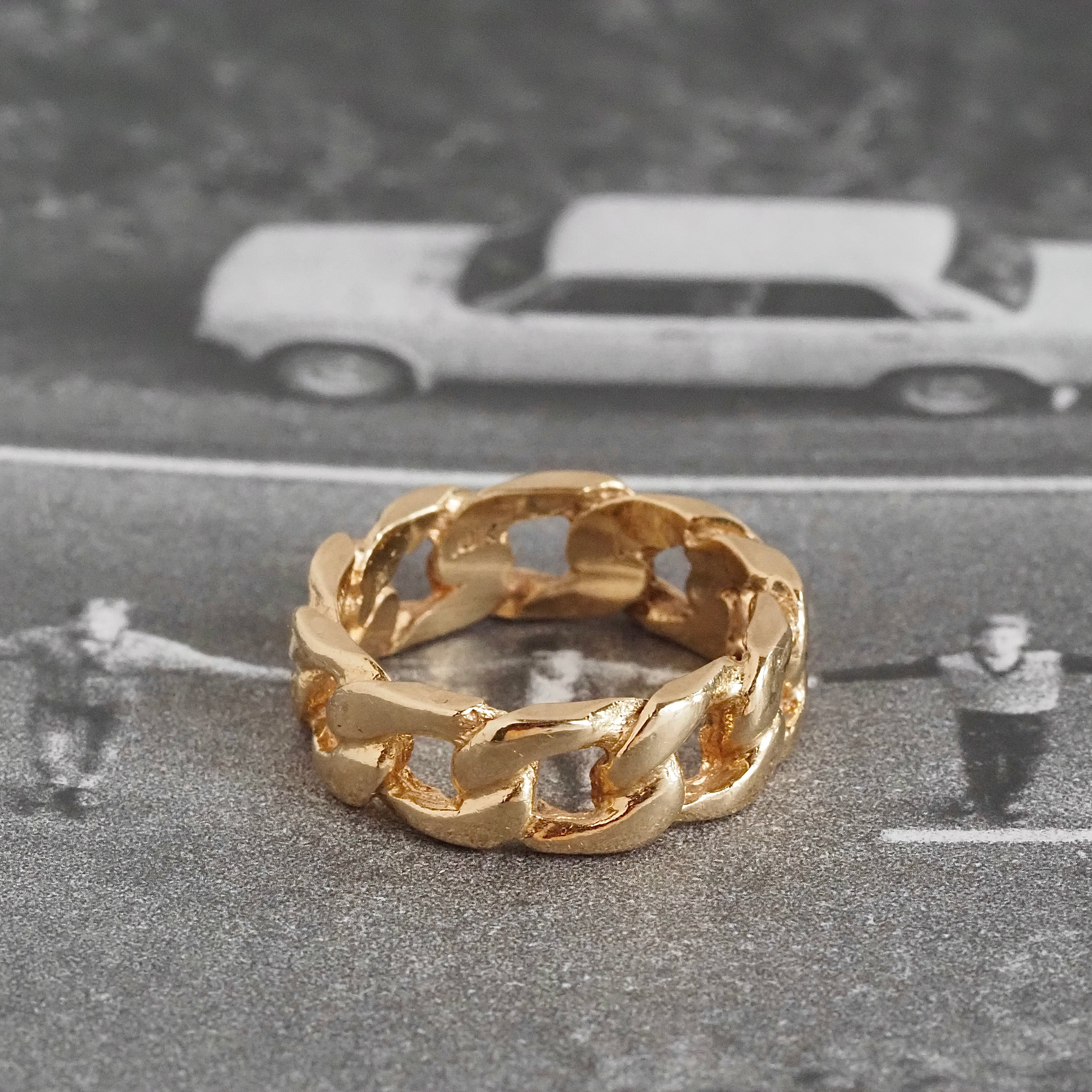 Vintage Curb Link 14k Gold Ring
