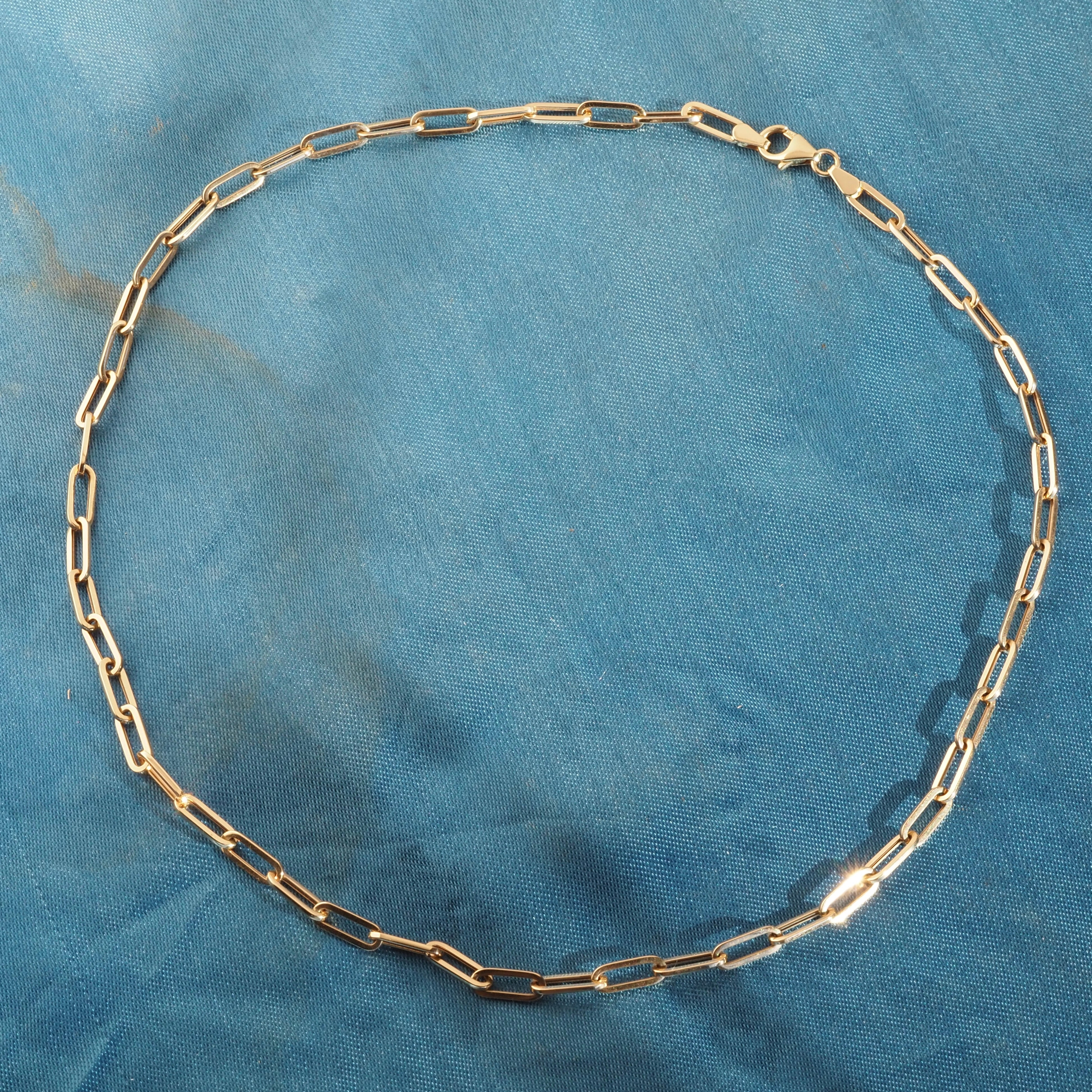 Italian 18" 14k Gold Paperclip Chain Necklace