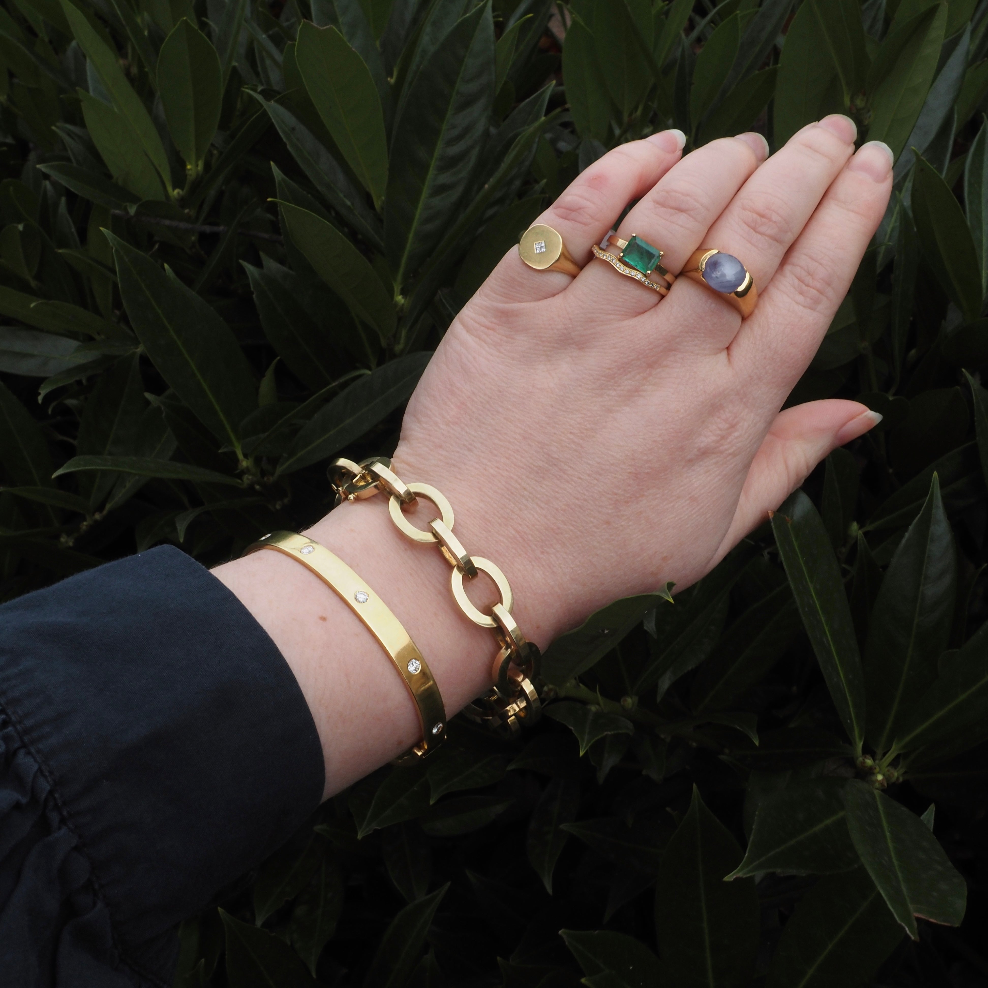 Vintage 9k Gold Cable Link Bracelet