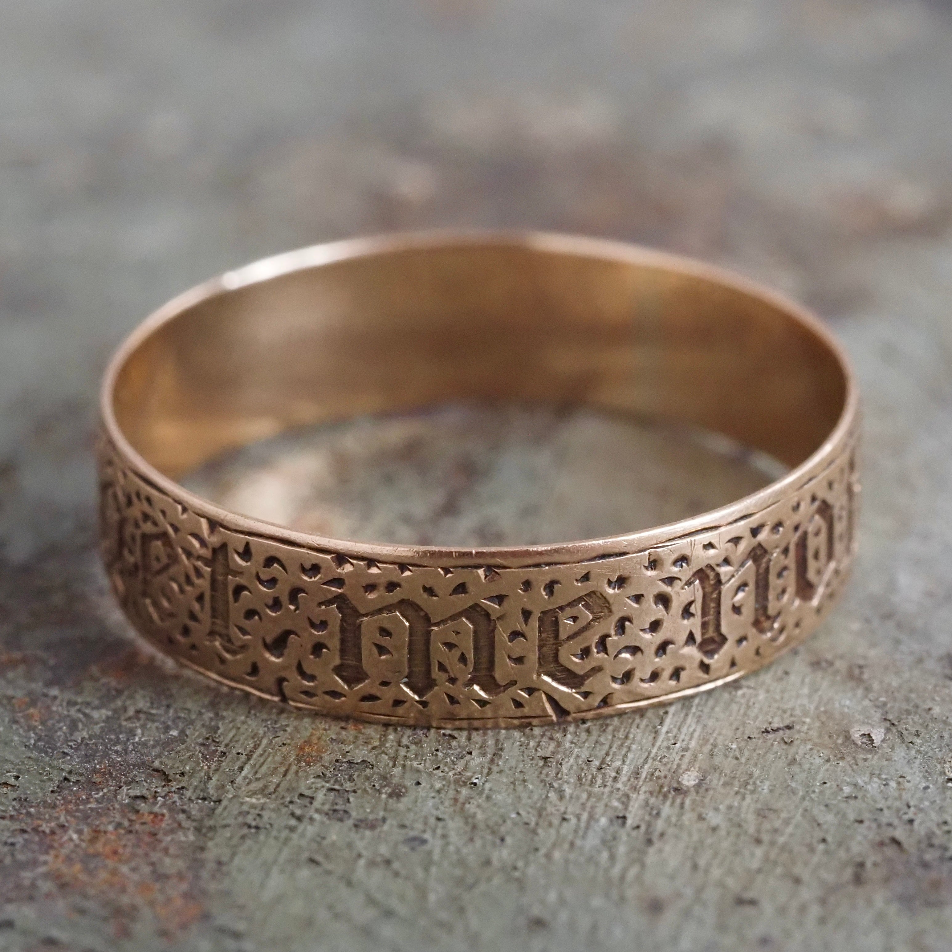 Antique Victorian 14k Gold "Forget Me Not" Posy Ring