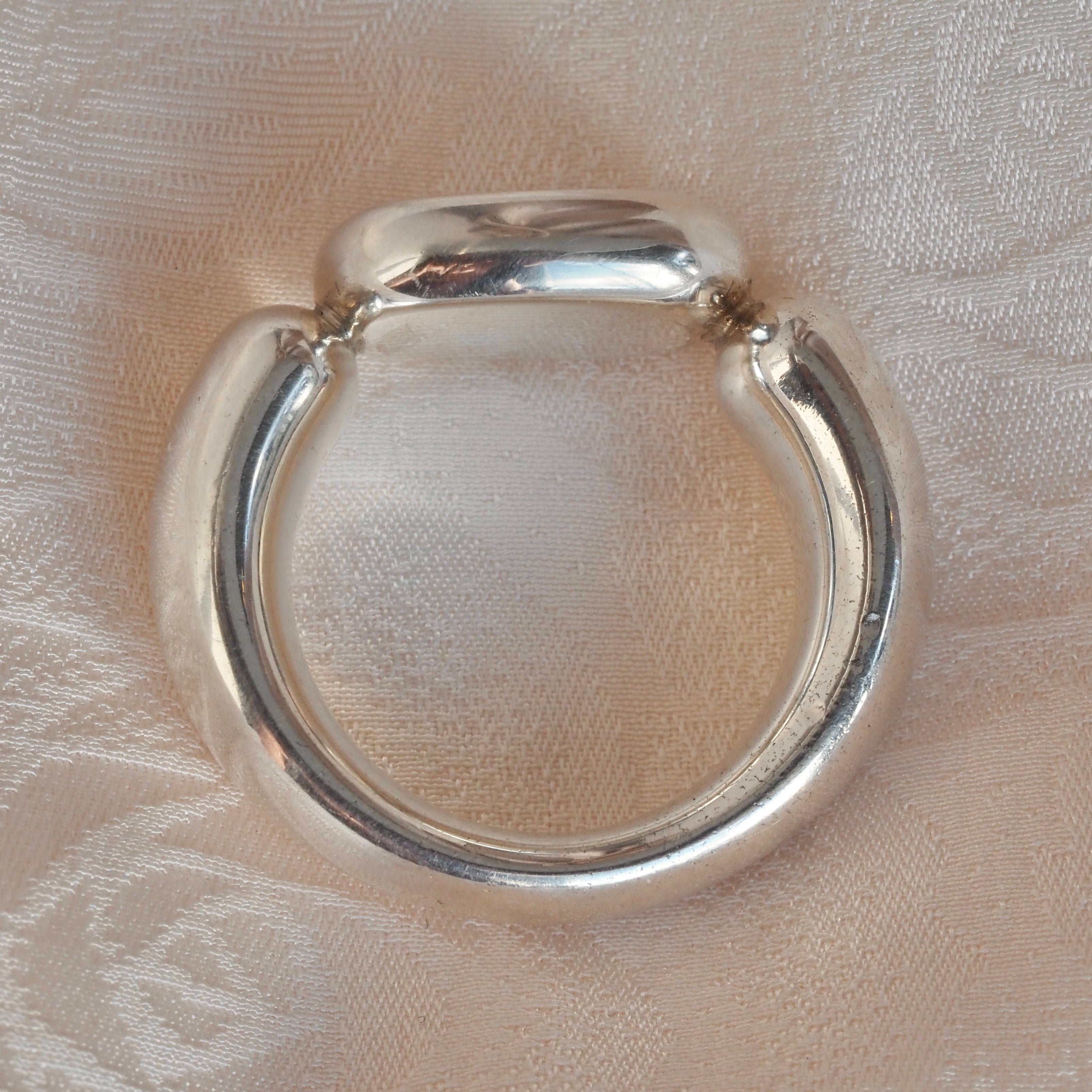 Puffy Signet Sterling Silver Ring