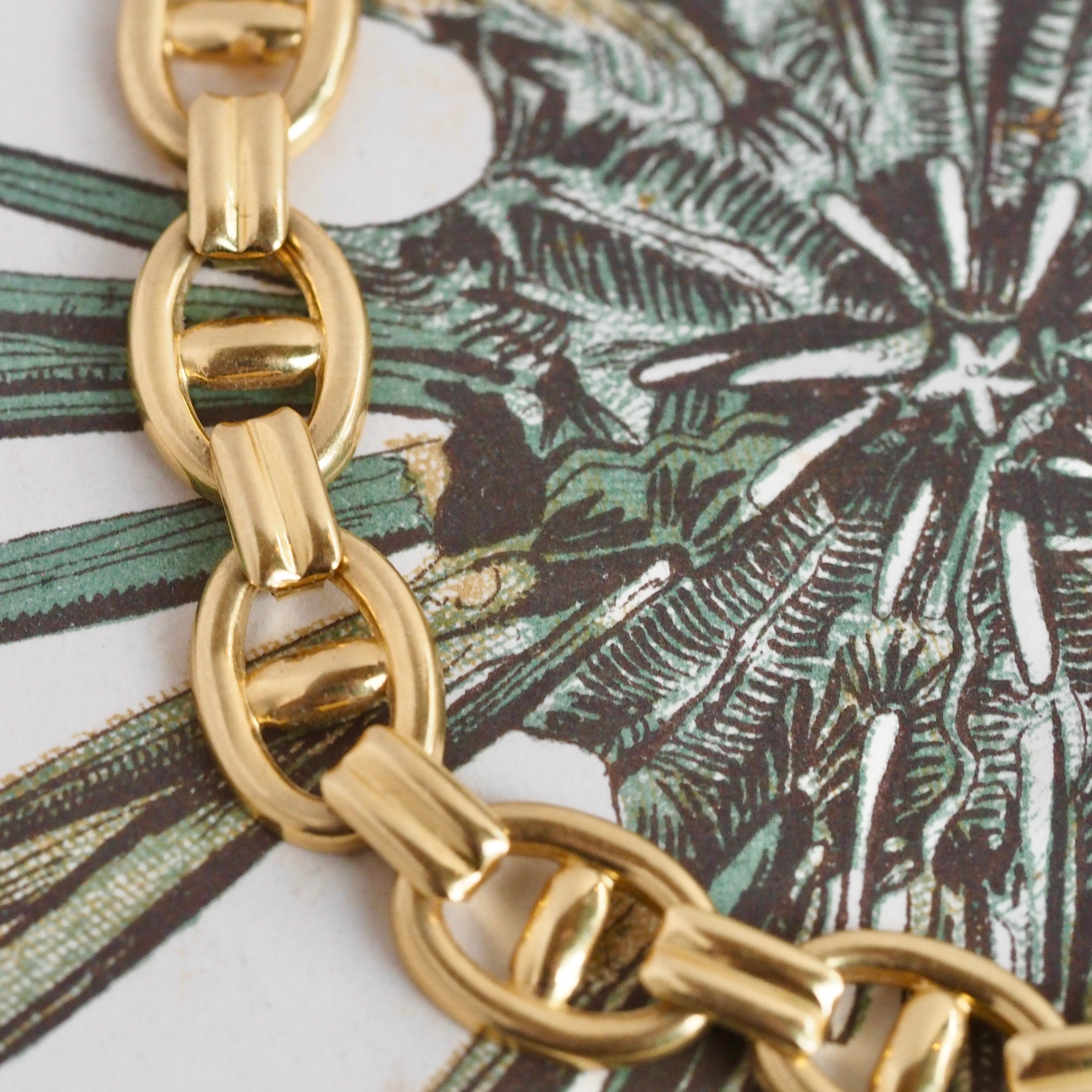 Vintage Portuguese 19k Gold Mariner Link Bracelet
