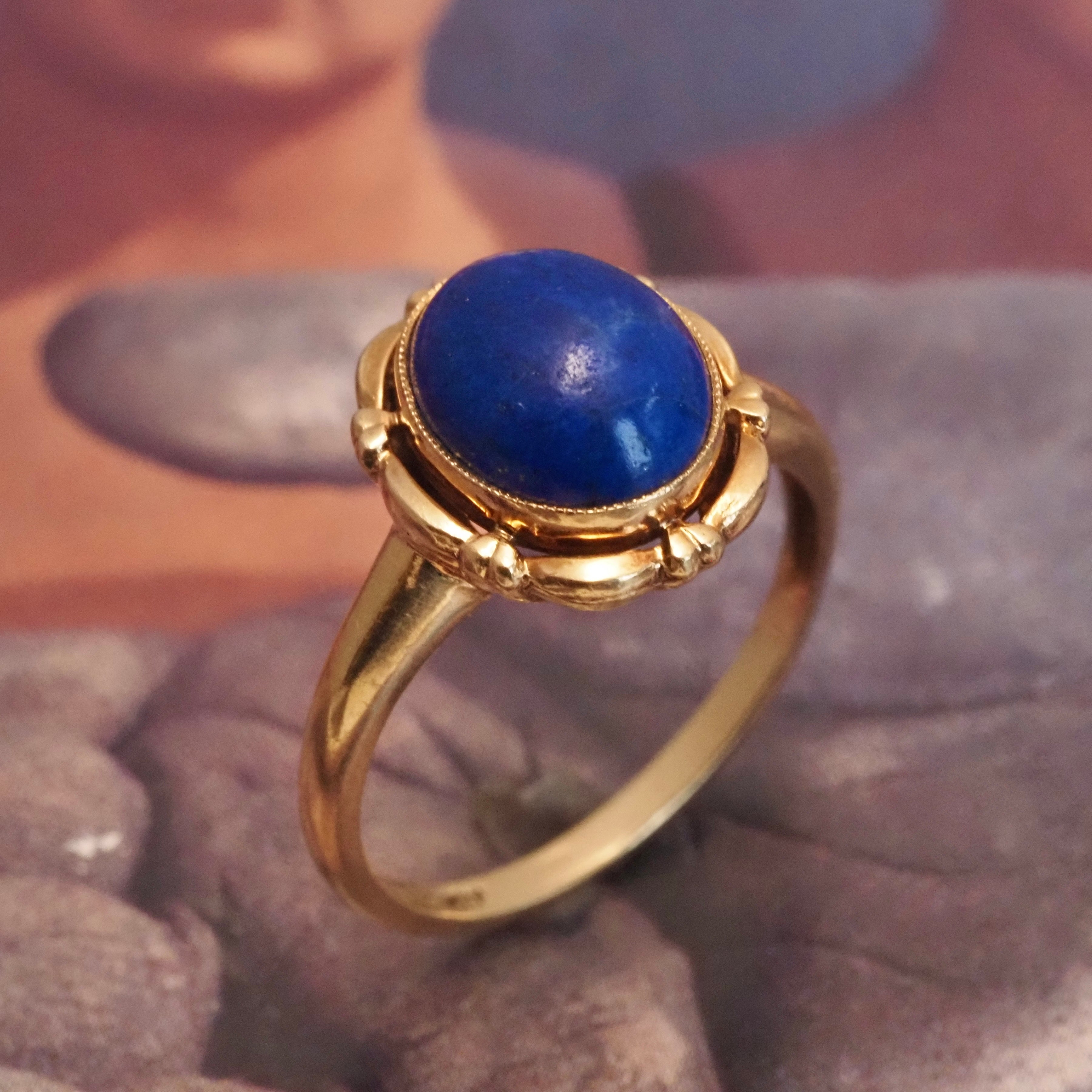 Vintage Lapis 14k Gold Ring