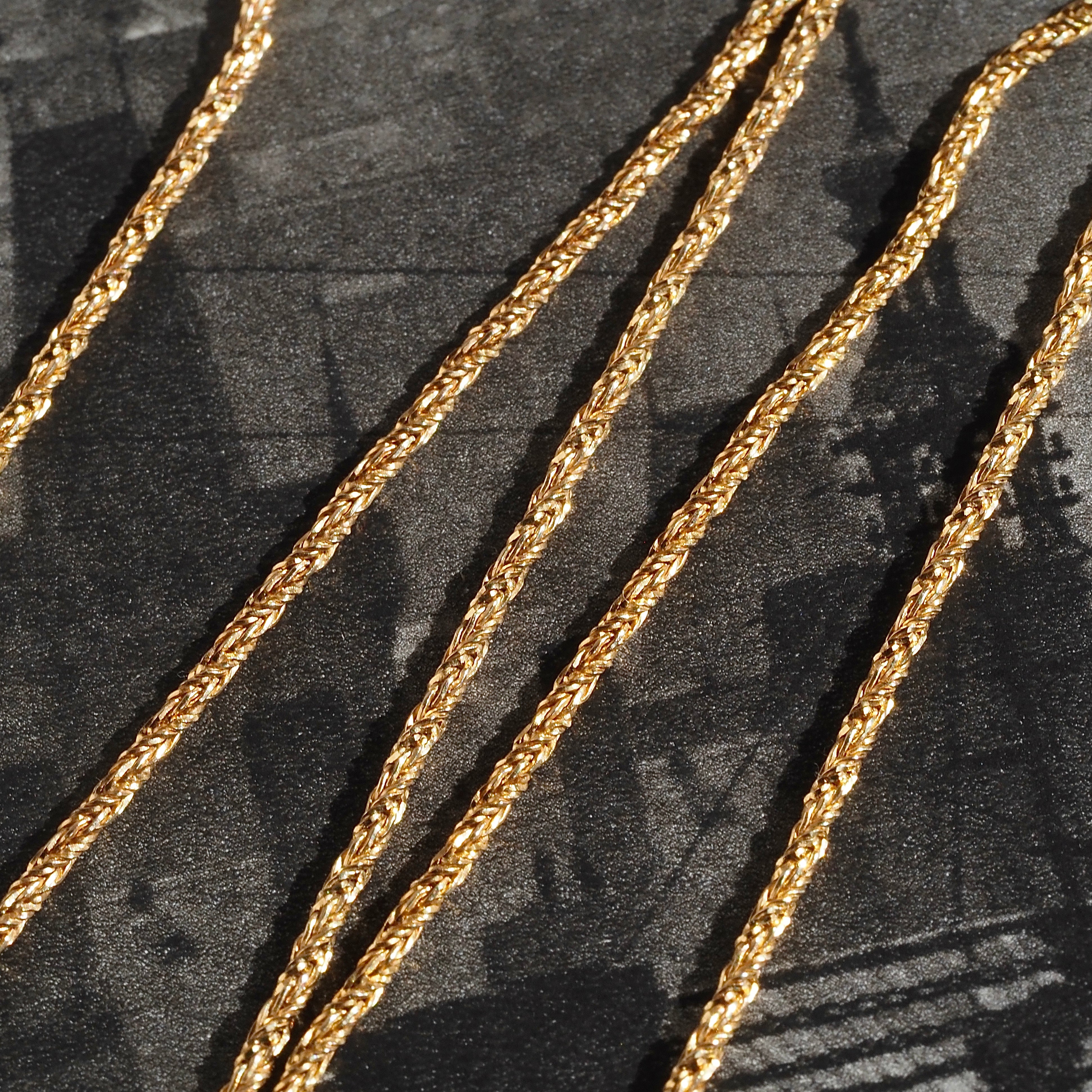 14k Gold Thick Woven Chain