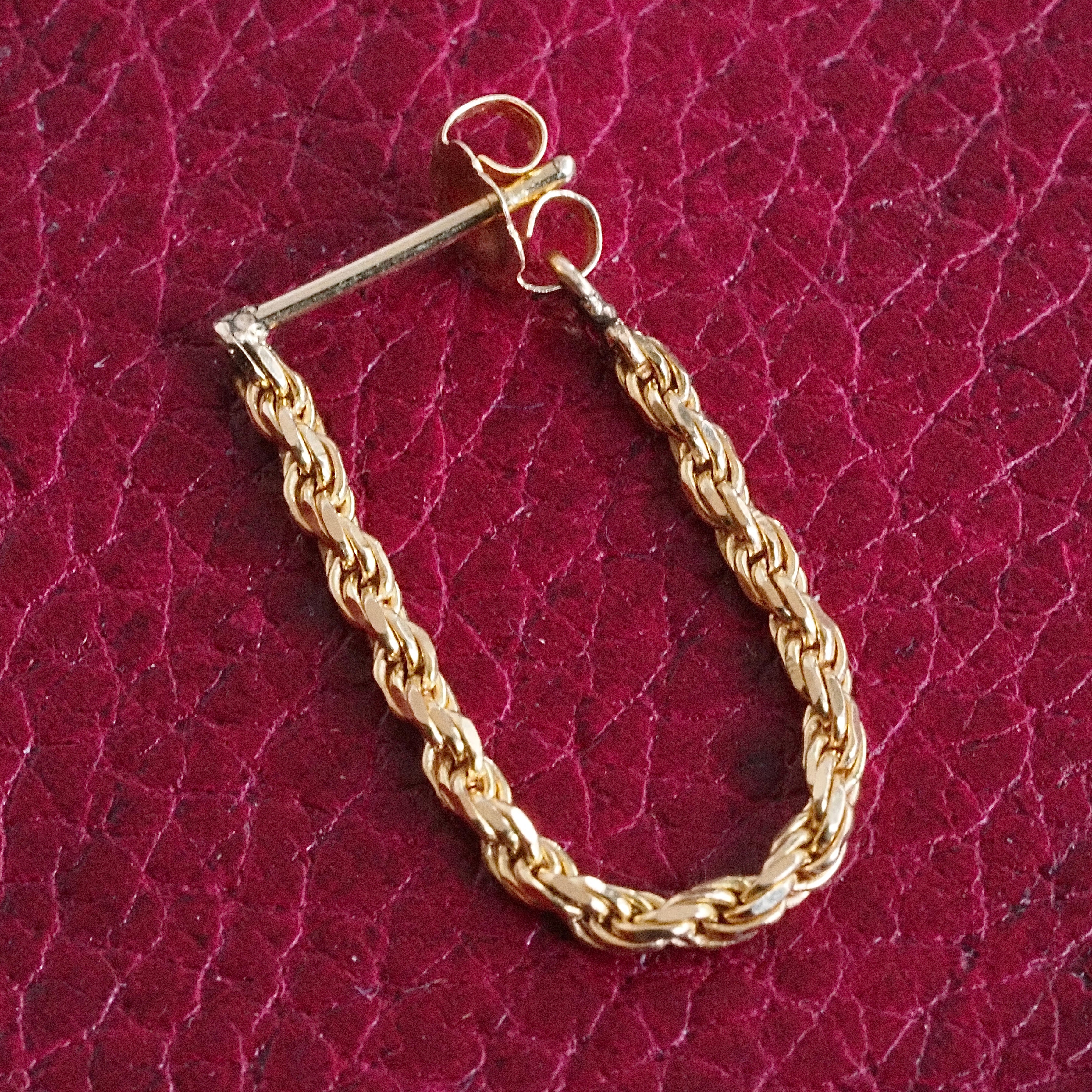 Rope Chain 14k Gold Earrings