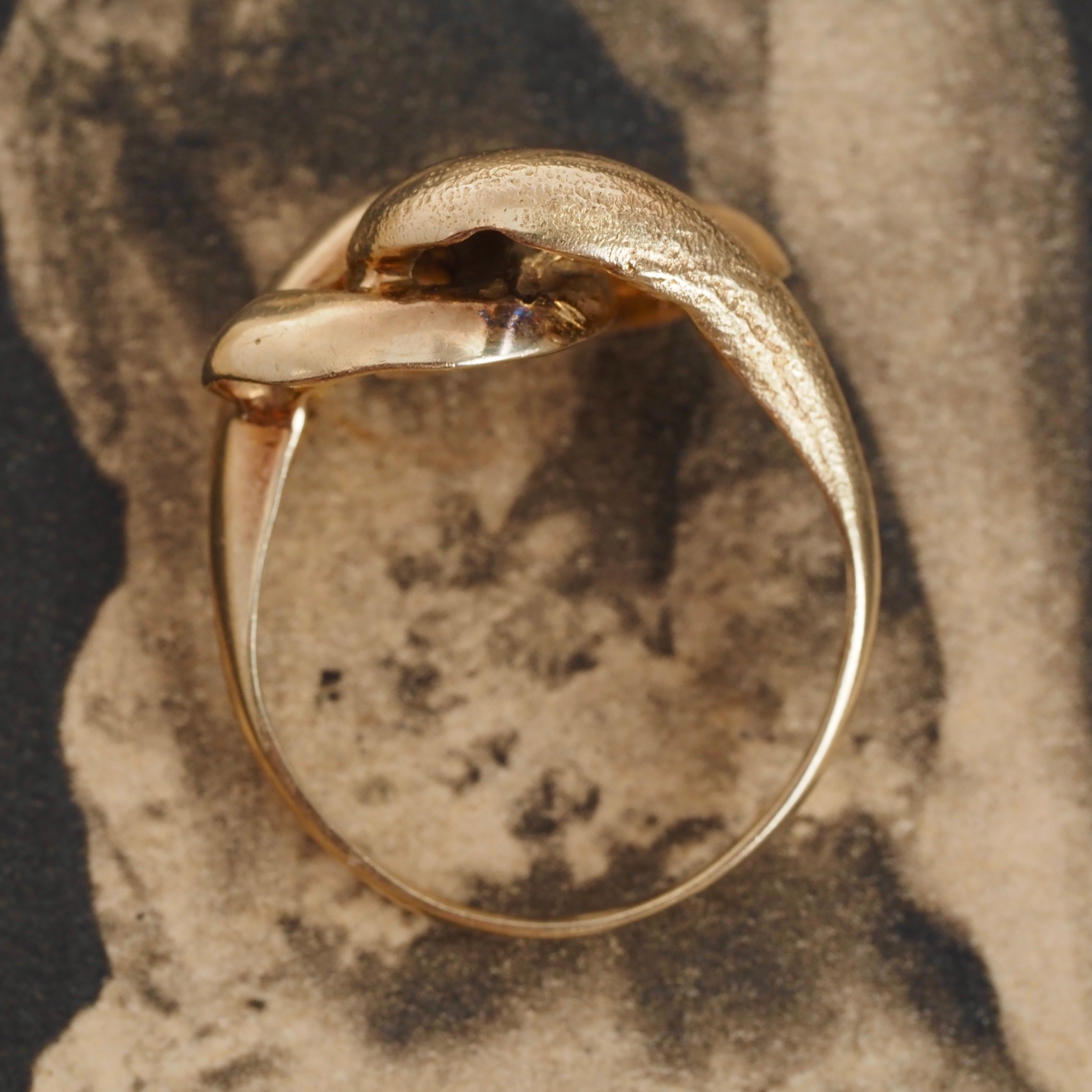 Vintage Chunky Knot 14k Gold Ring