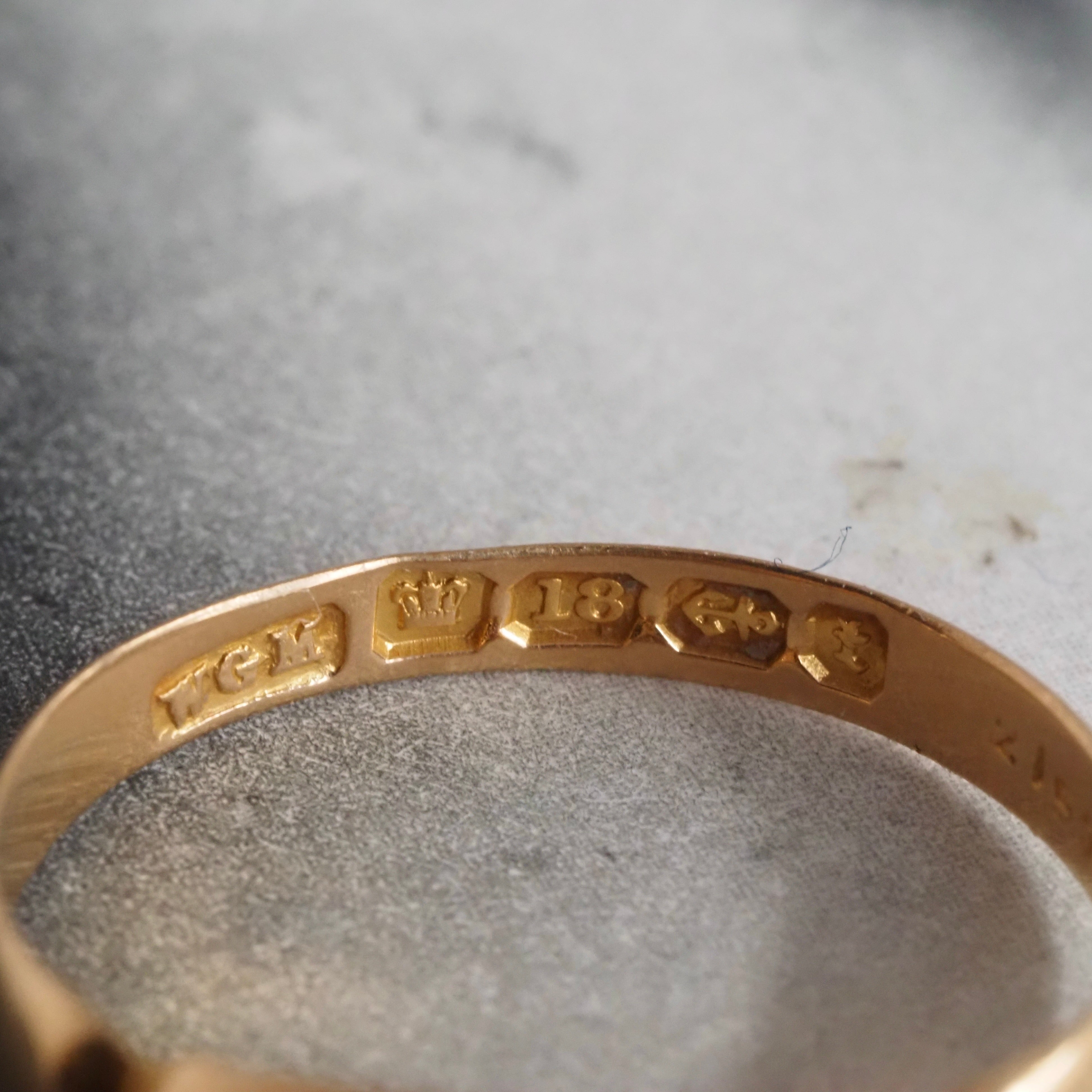 Antique Victorian English c. 1893 Ruby and Old Mine Cut Diamond Starburst 18k Gold Ring