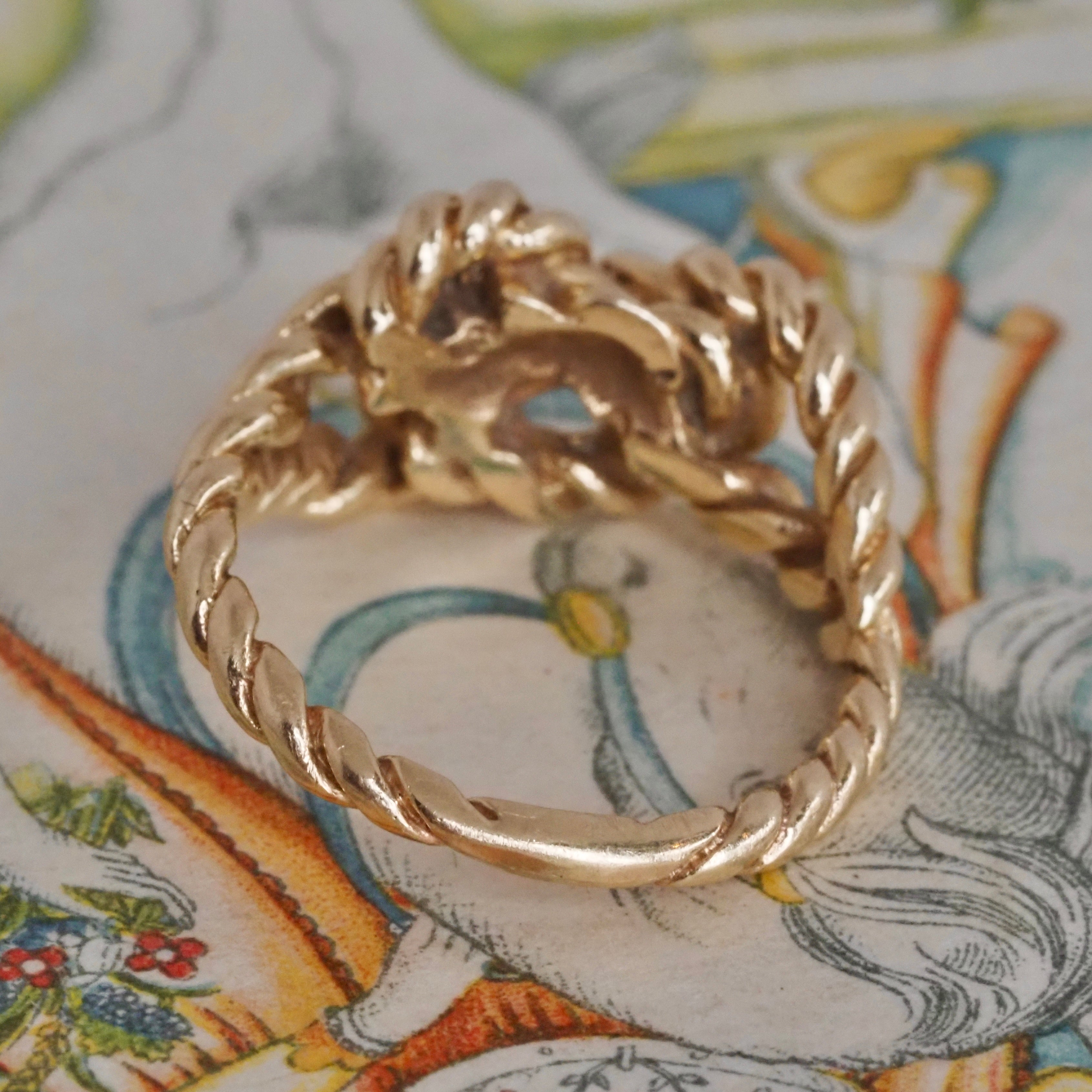 Vintage Twisted Knot 14k Gold Ring