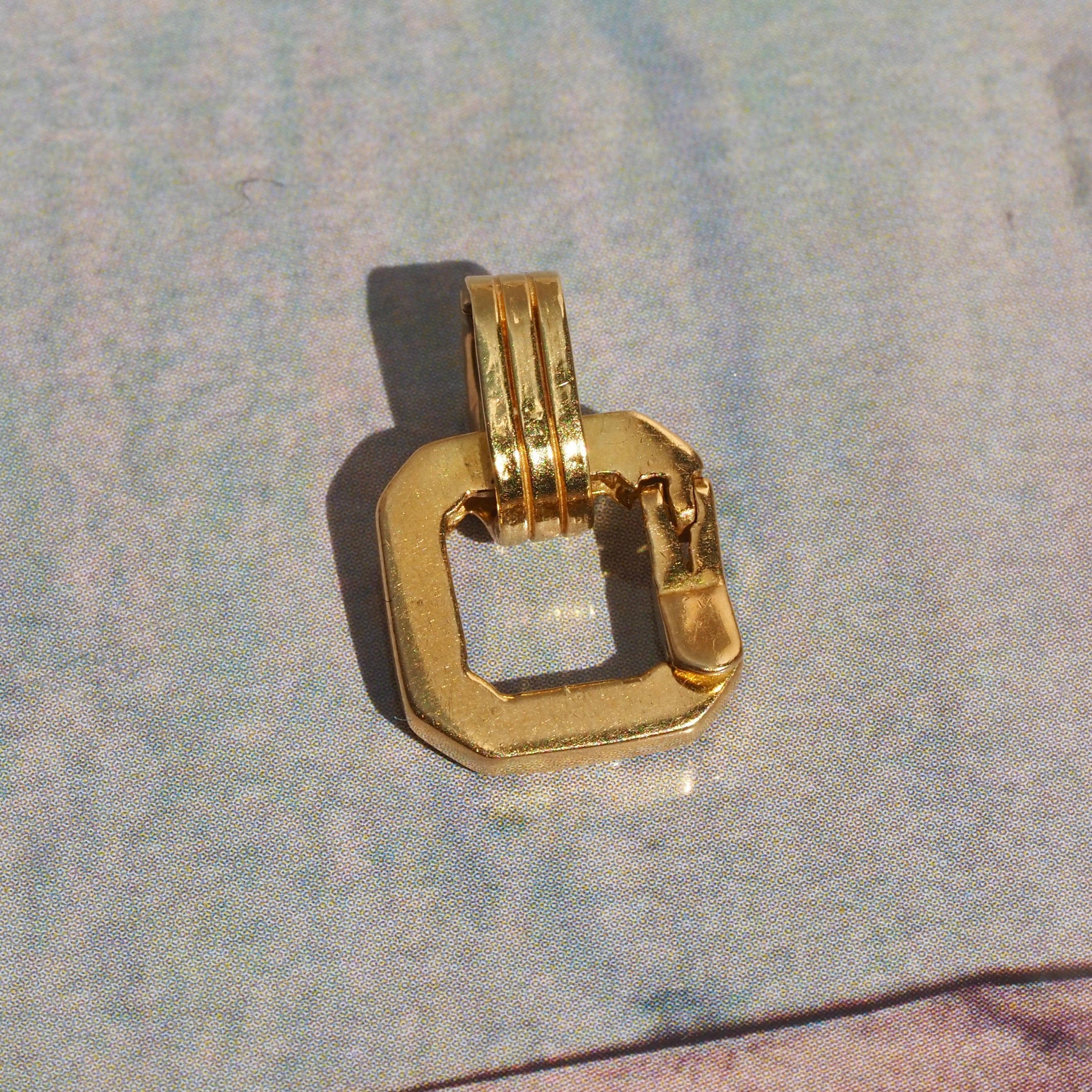 Vintage Italian 18k Gold Charm Holder Clip