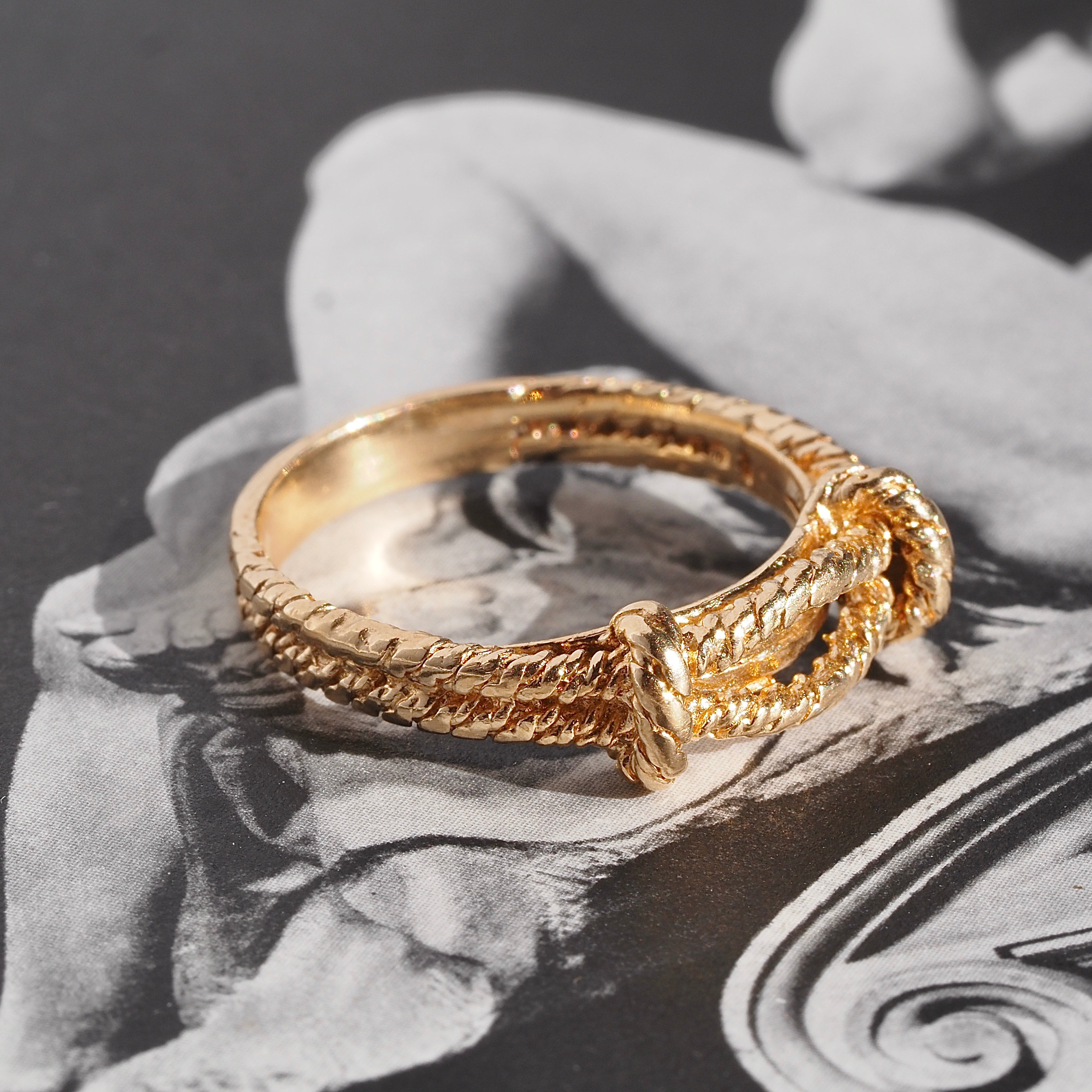 Vintage Twisted Rope 14k Gold Ring