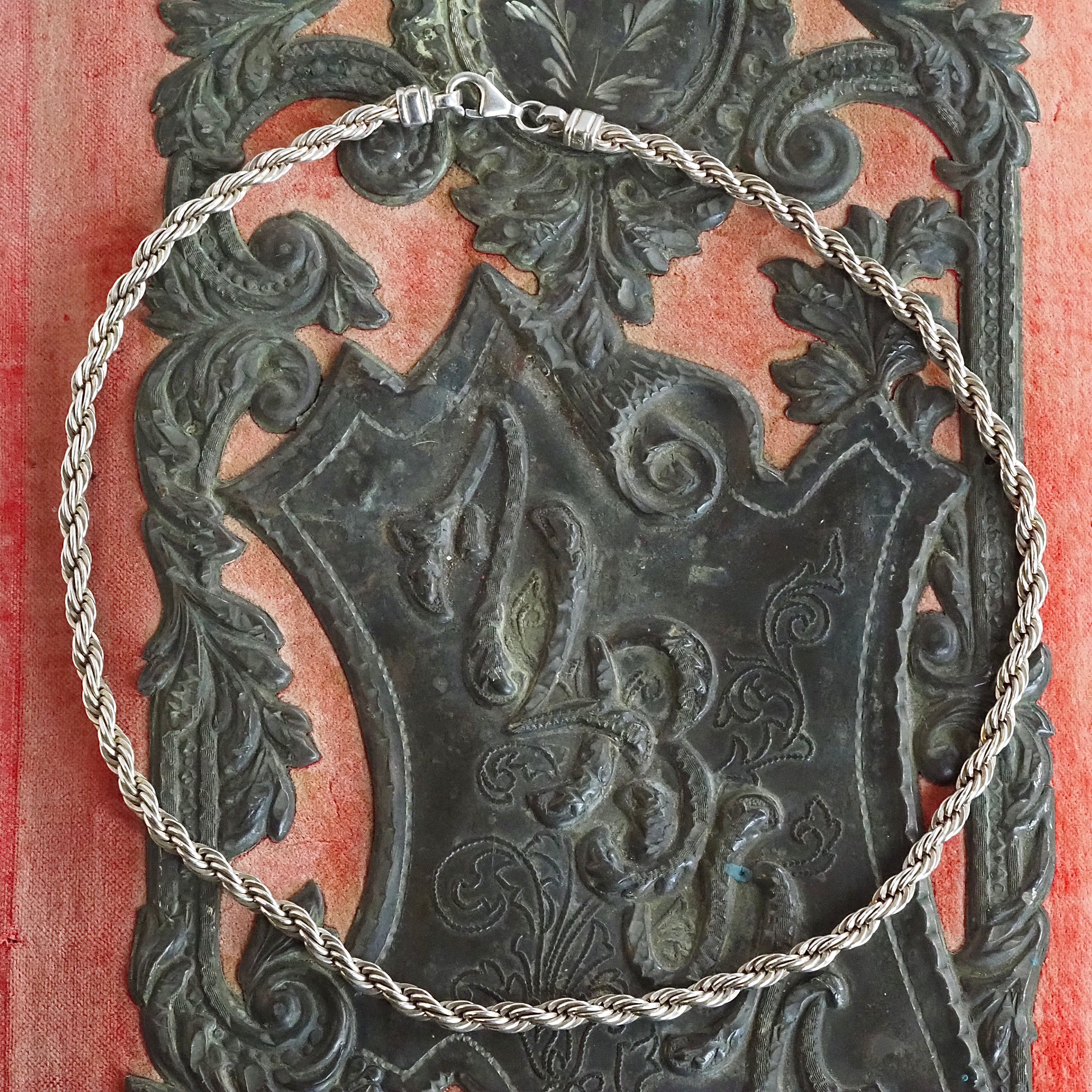 Vintage Sterling Silver 18" Rope Chain