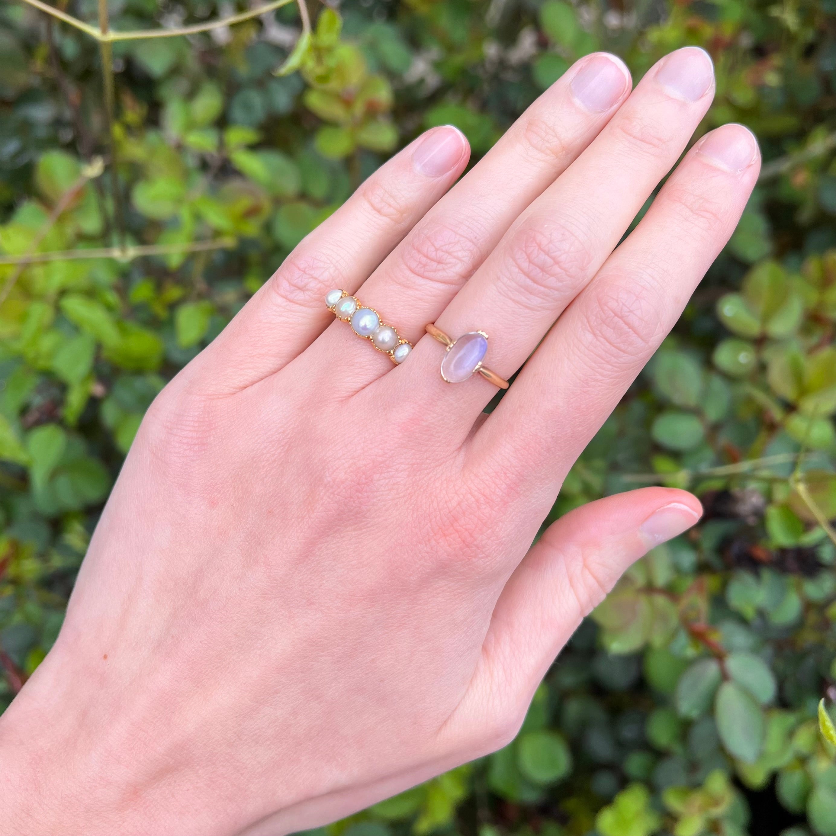 Antique 14k Gold Moonstone Ring