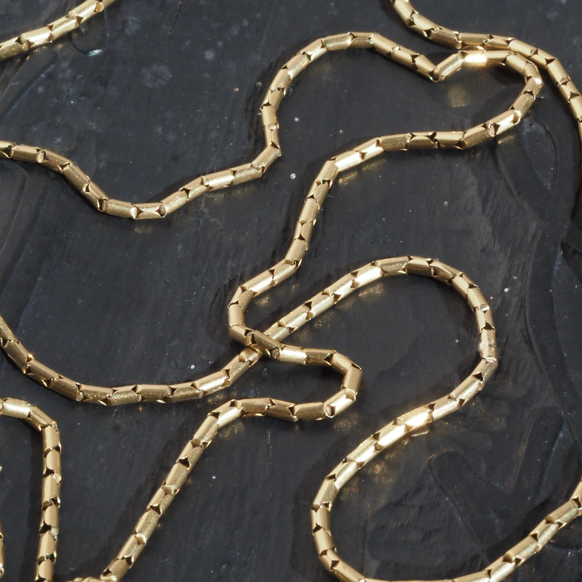Antique c. 1837-1847 French 18k Gold Chain with Hand Swivel Clip and Slider Necklace