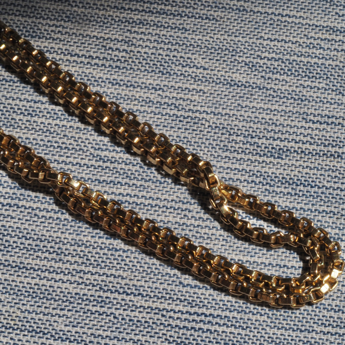 Vintage 14k Gold 3mm Box Chain Necklace