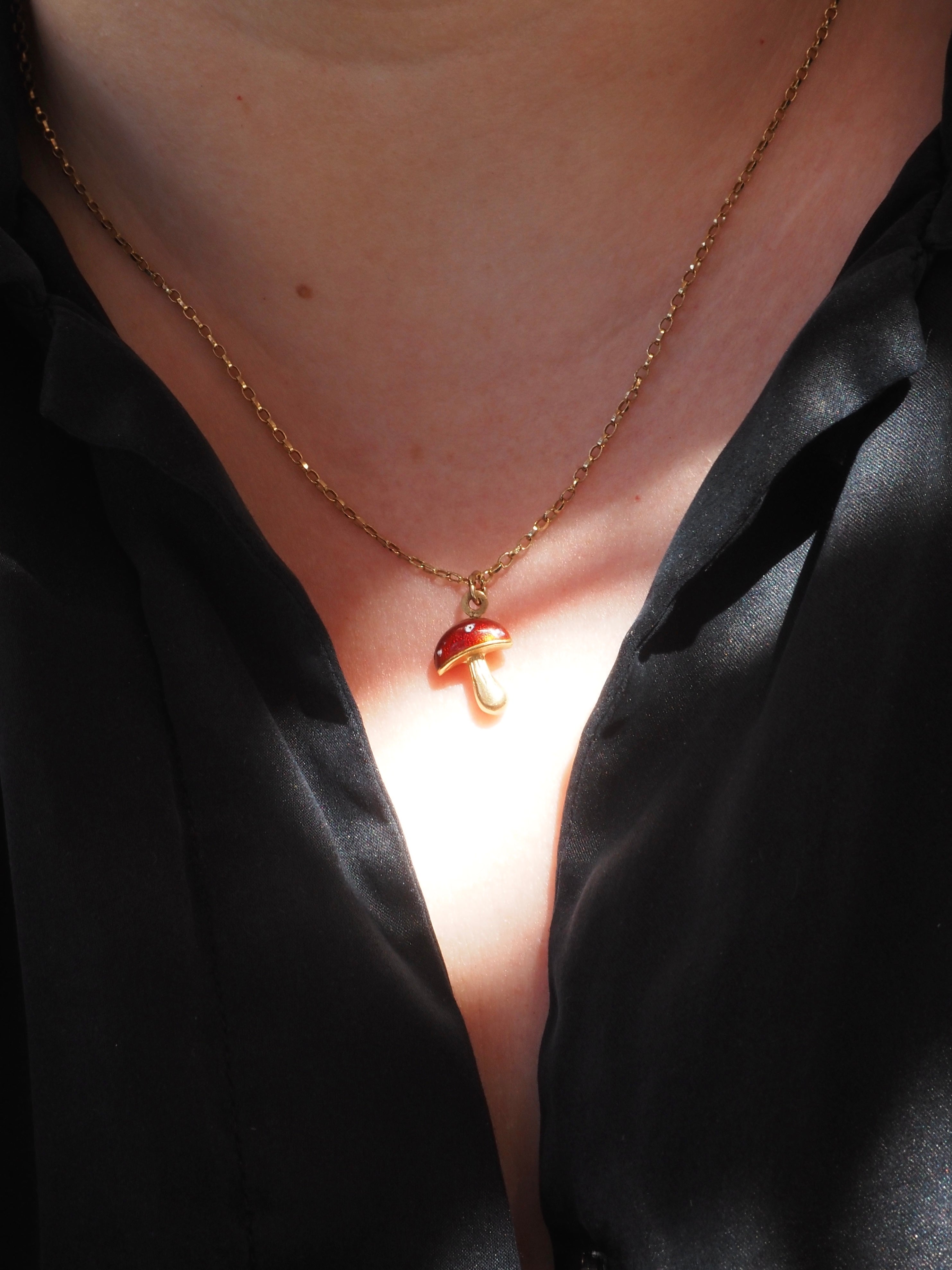 Vintage 1970’s Italian 14k Gold Mushroom Charm