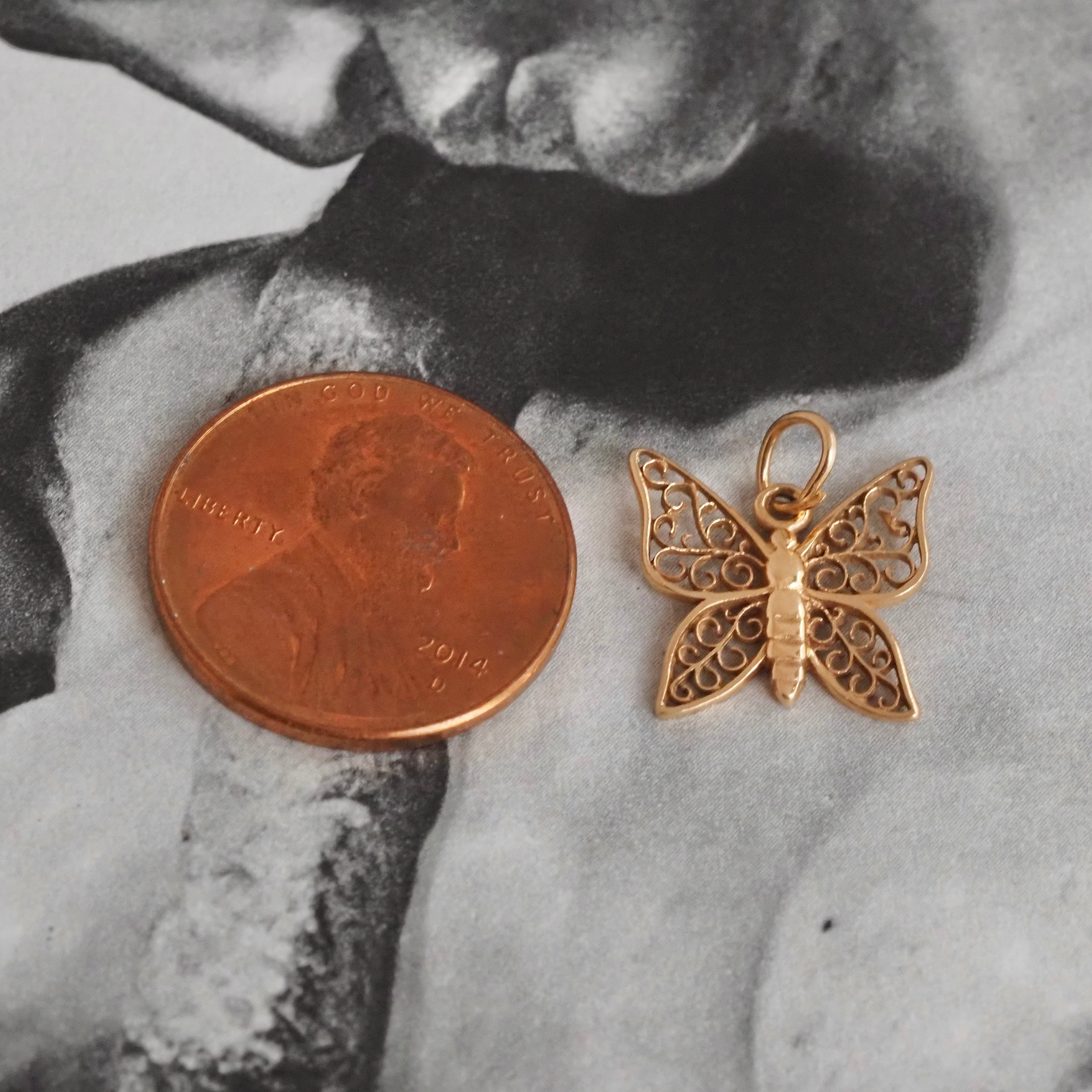 Butterfly 14k Gold Charm
