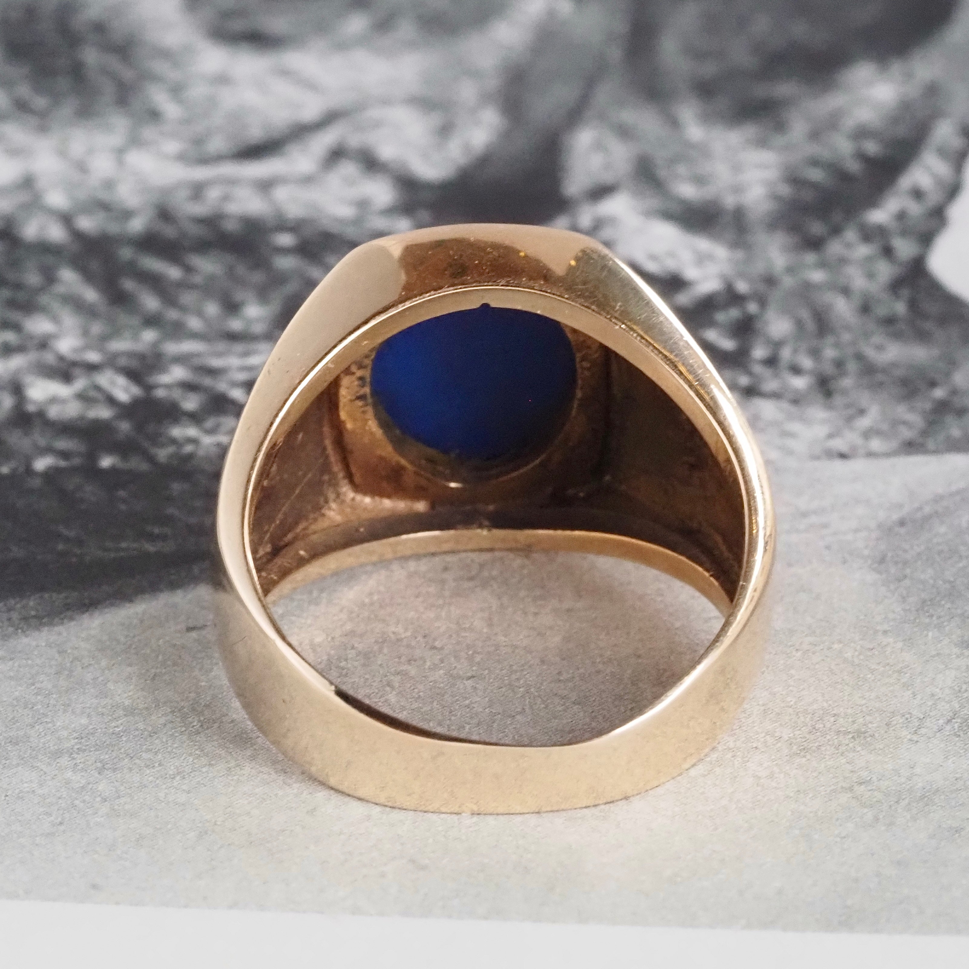 Vintage Lapis 14k Gold Signet Ring