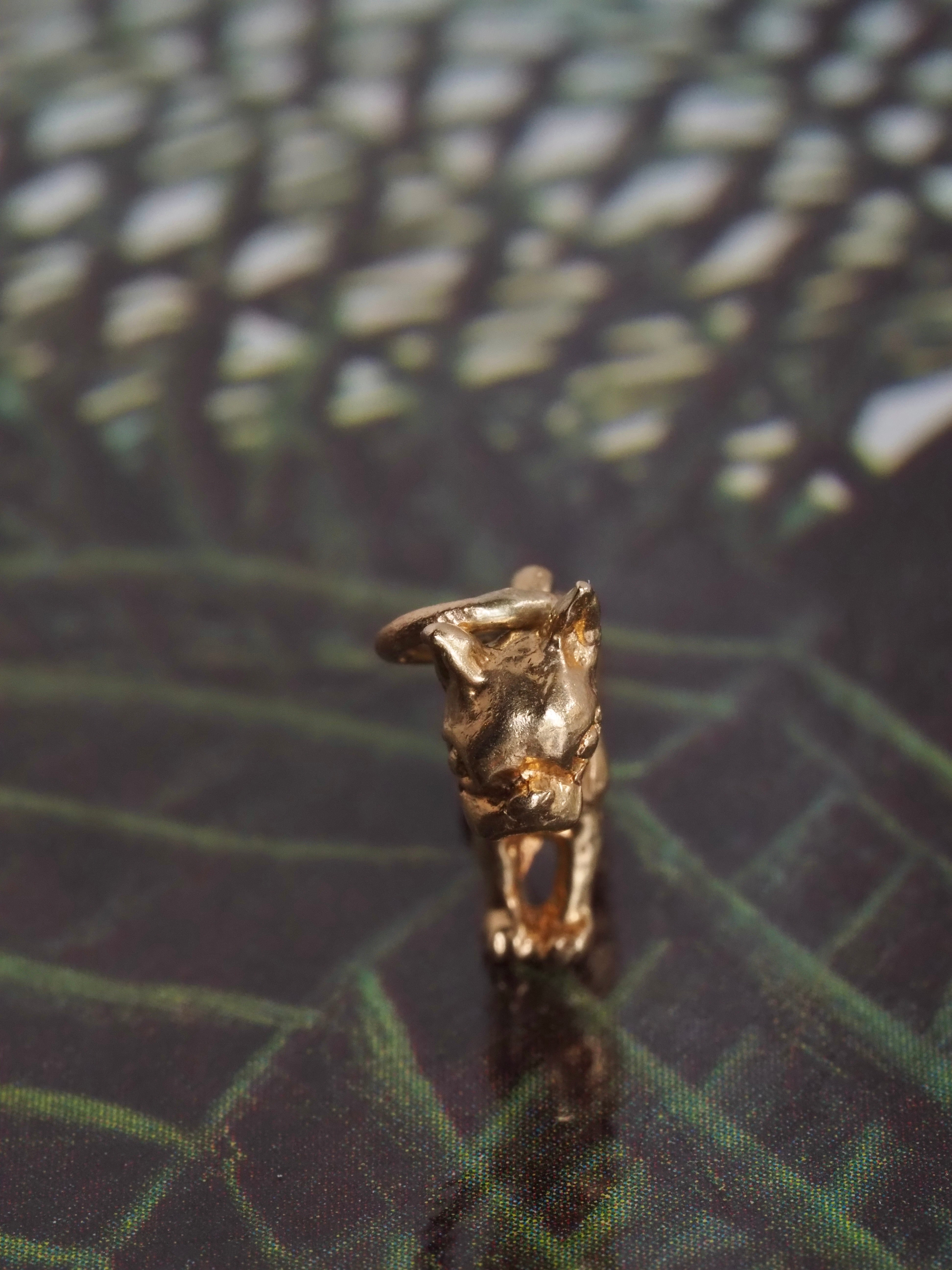 Vintage 14k Gold Boxer Charm