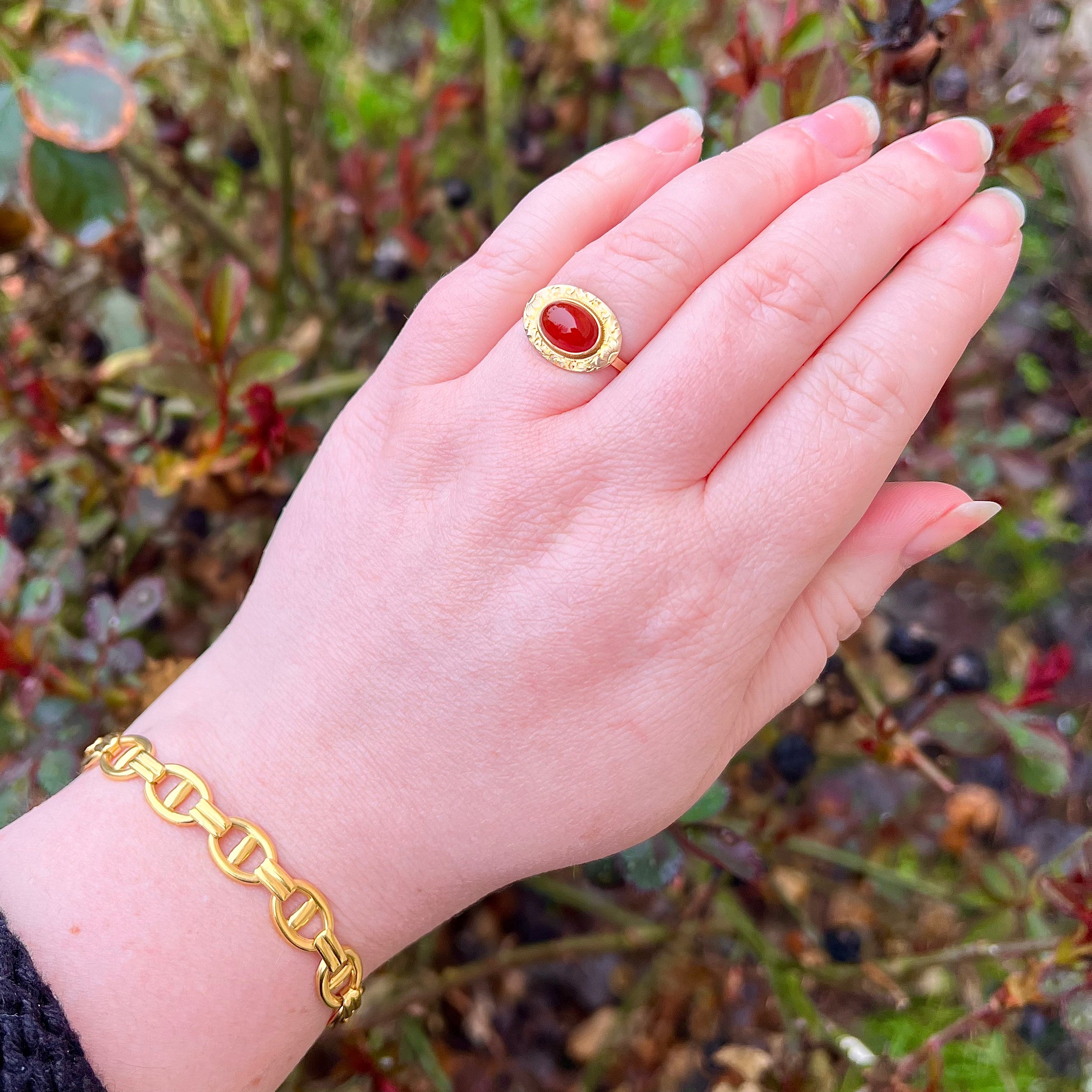 Vintage Portuguese 19k Gold Mariner Link Bracelet