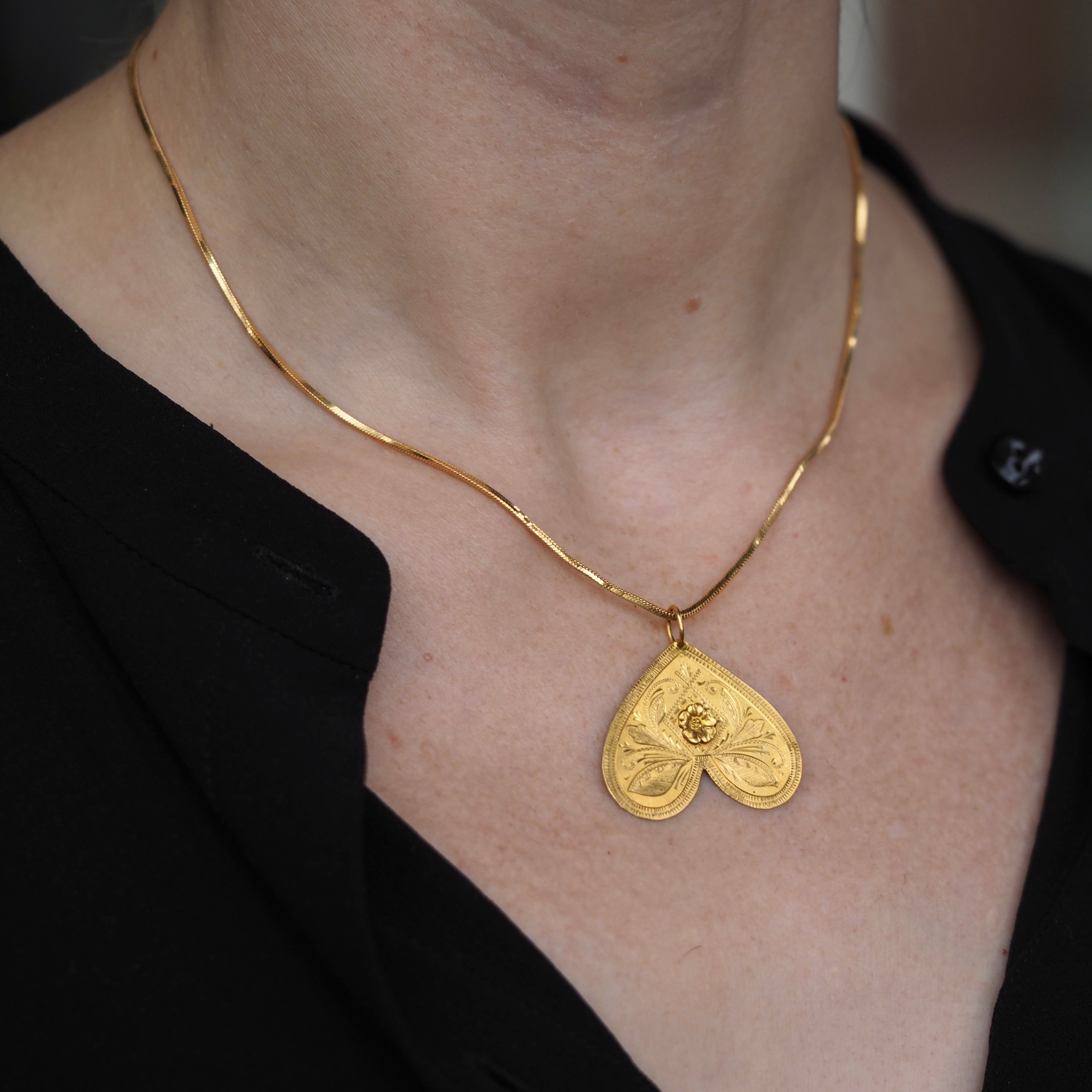Antique Portuguese 19k Gold Borboleta "Butterfly" Pendant