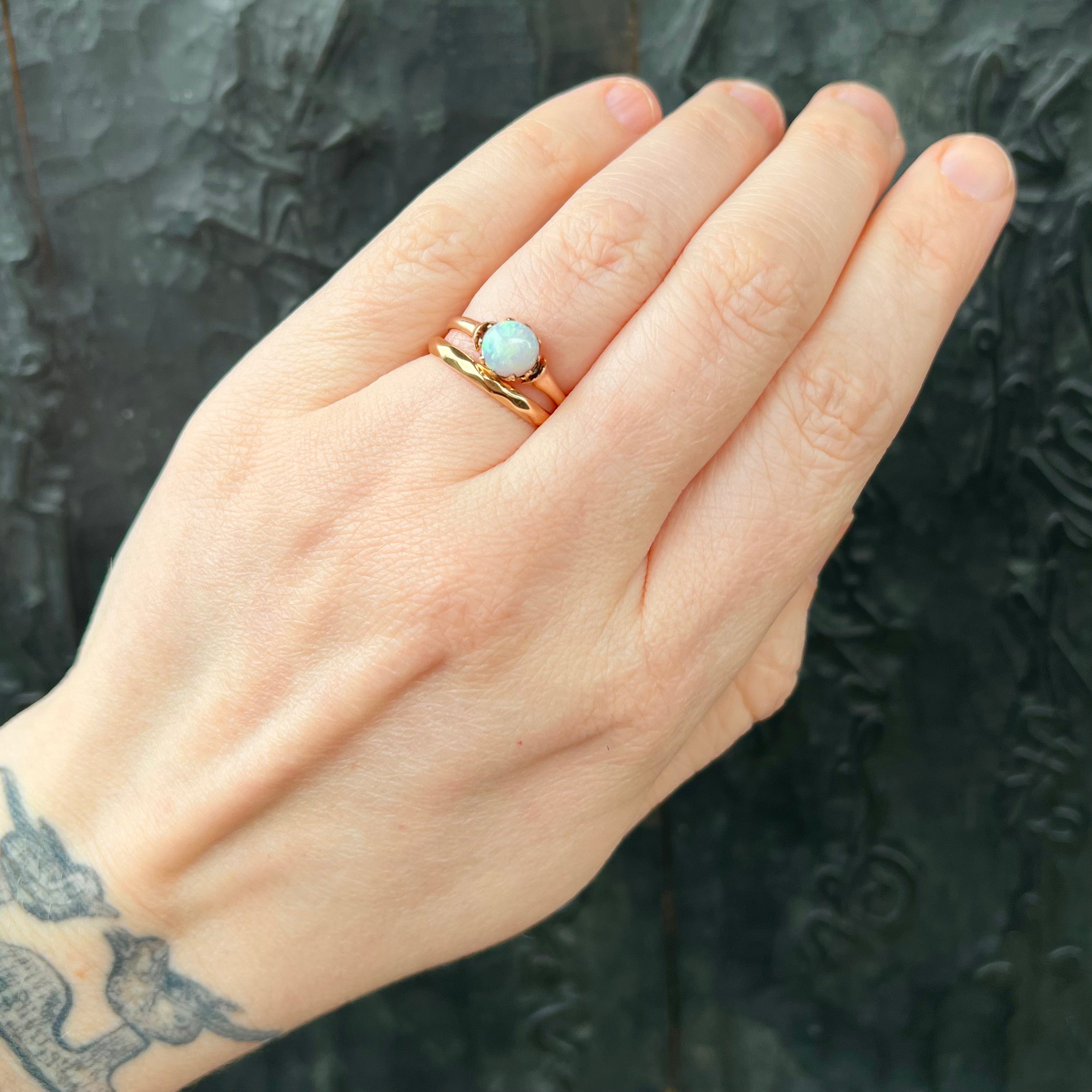 Antique Victorian 14k Gold Victorian Opal Ring