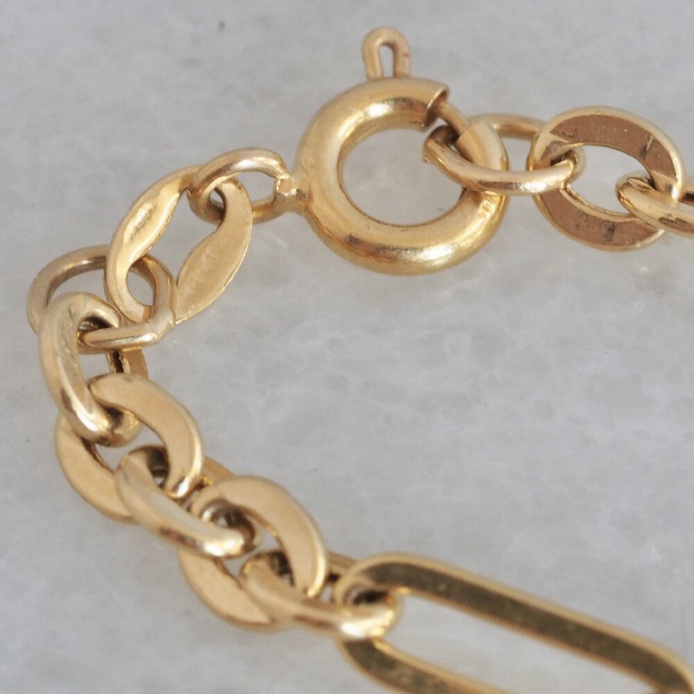 Vintage 18k Gold Paperclip Chain