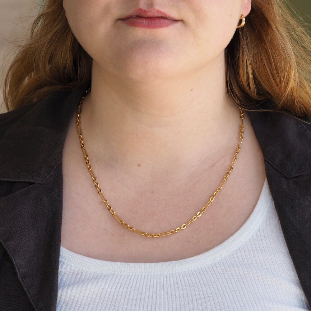 Vintage 18k Gold Paperclip Chain