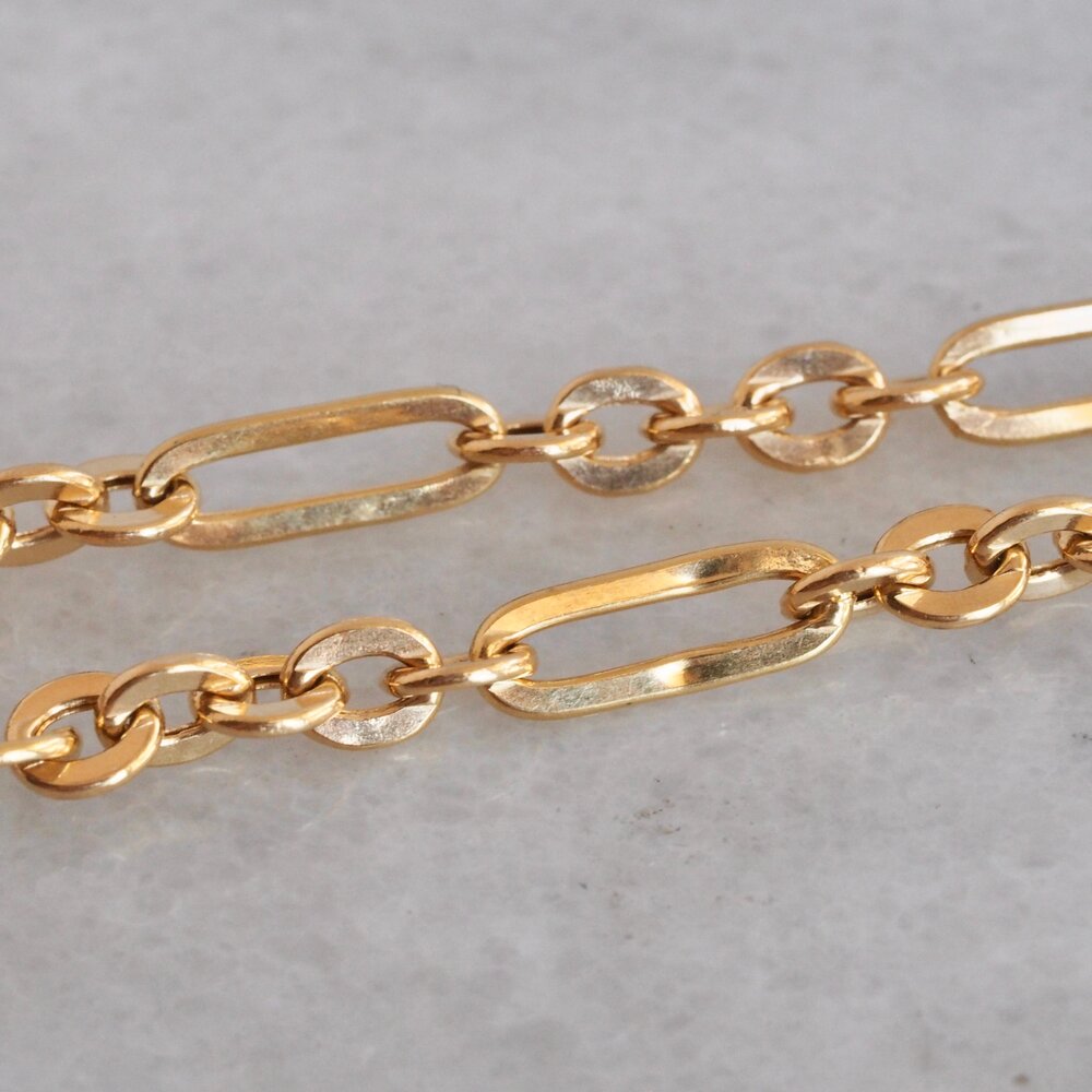 Vintage 18k Gold Paperclip Chain