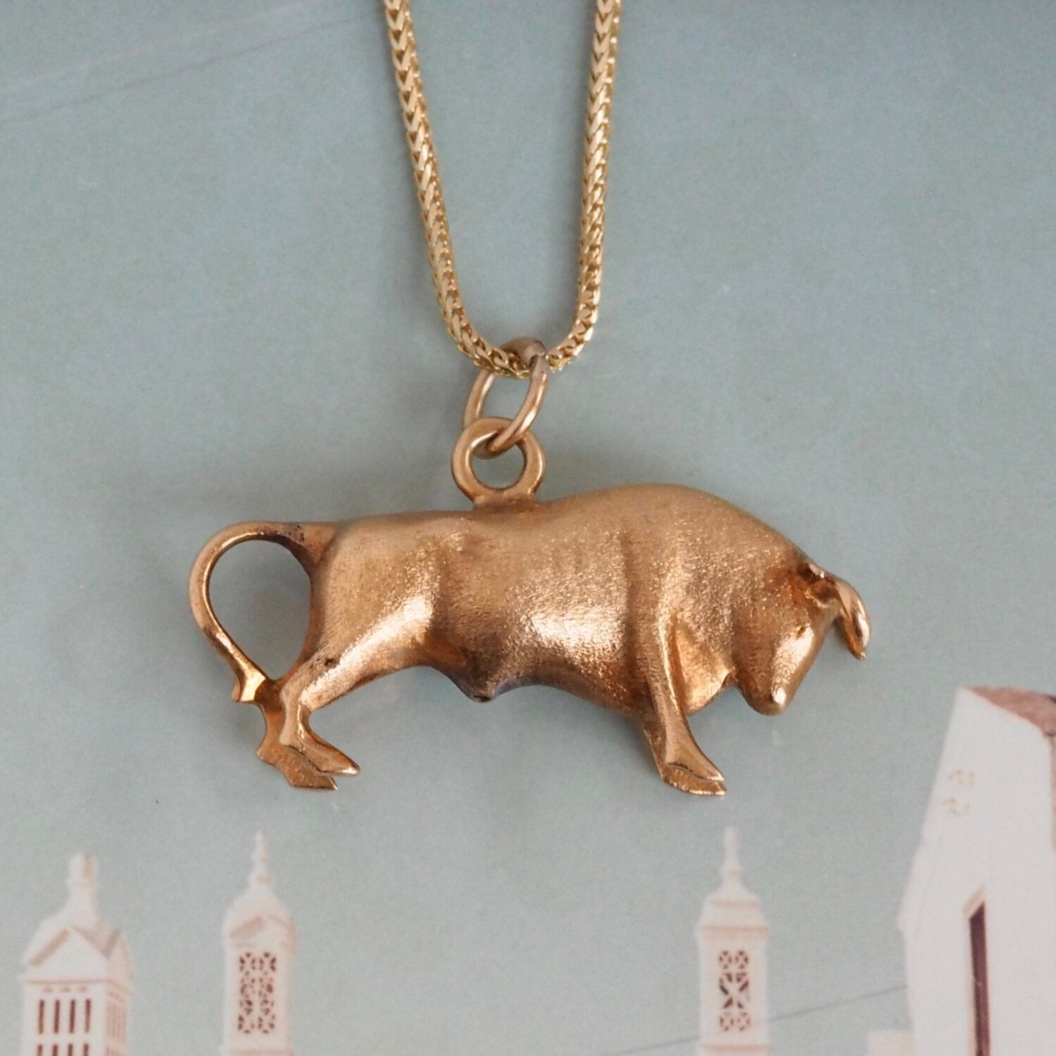 Vintage Portuguese 19k Gold Bull Charm