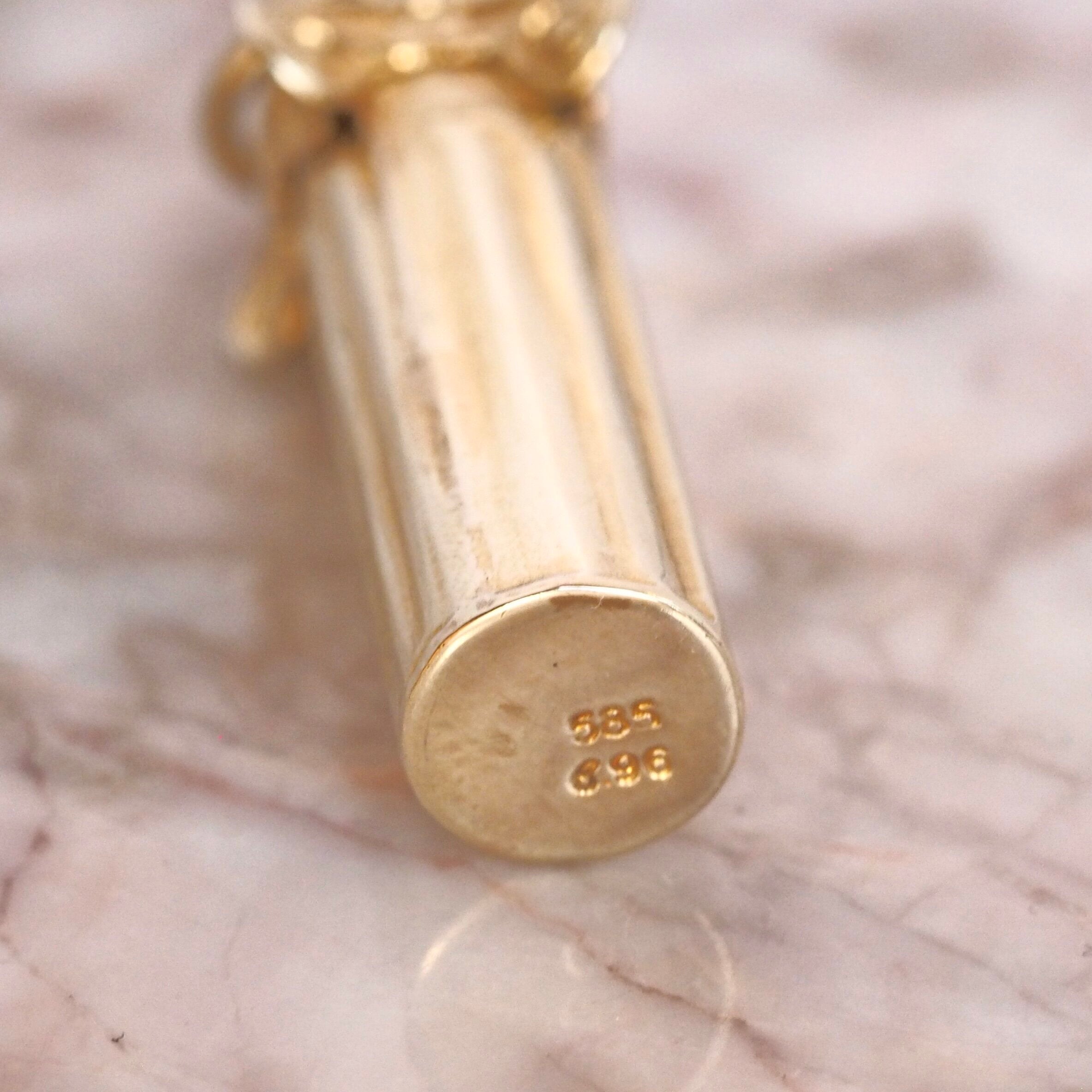 Vintage 14k Gold Greek Ionic Column Pendant