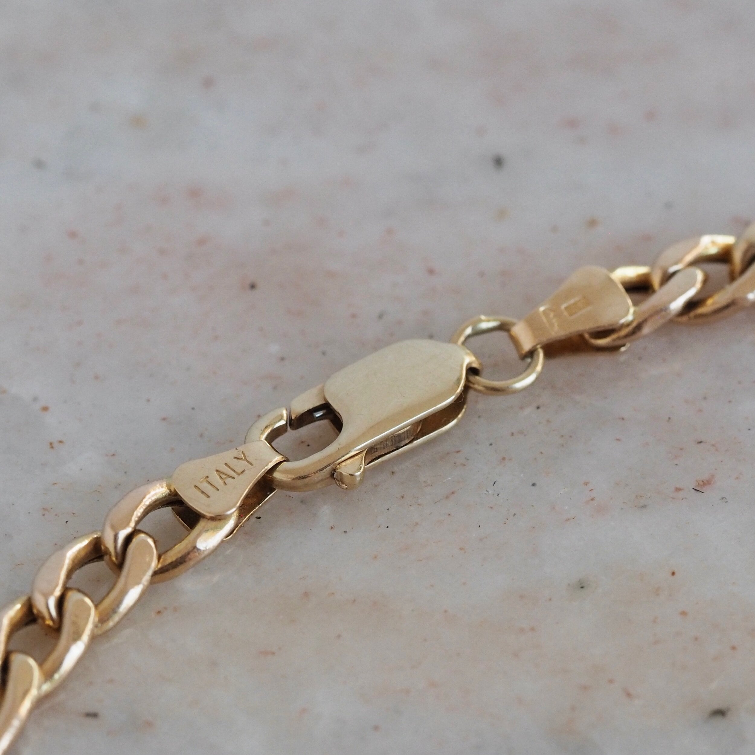 Vintage 14k Gold Italian Figaro 8.5" Bracelet