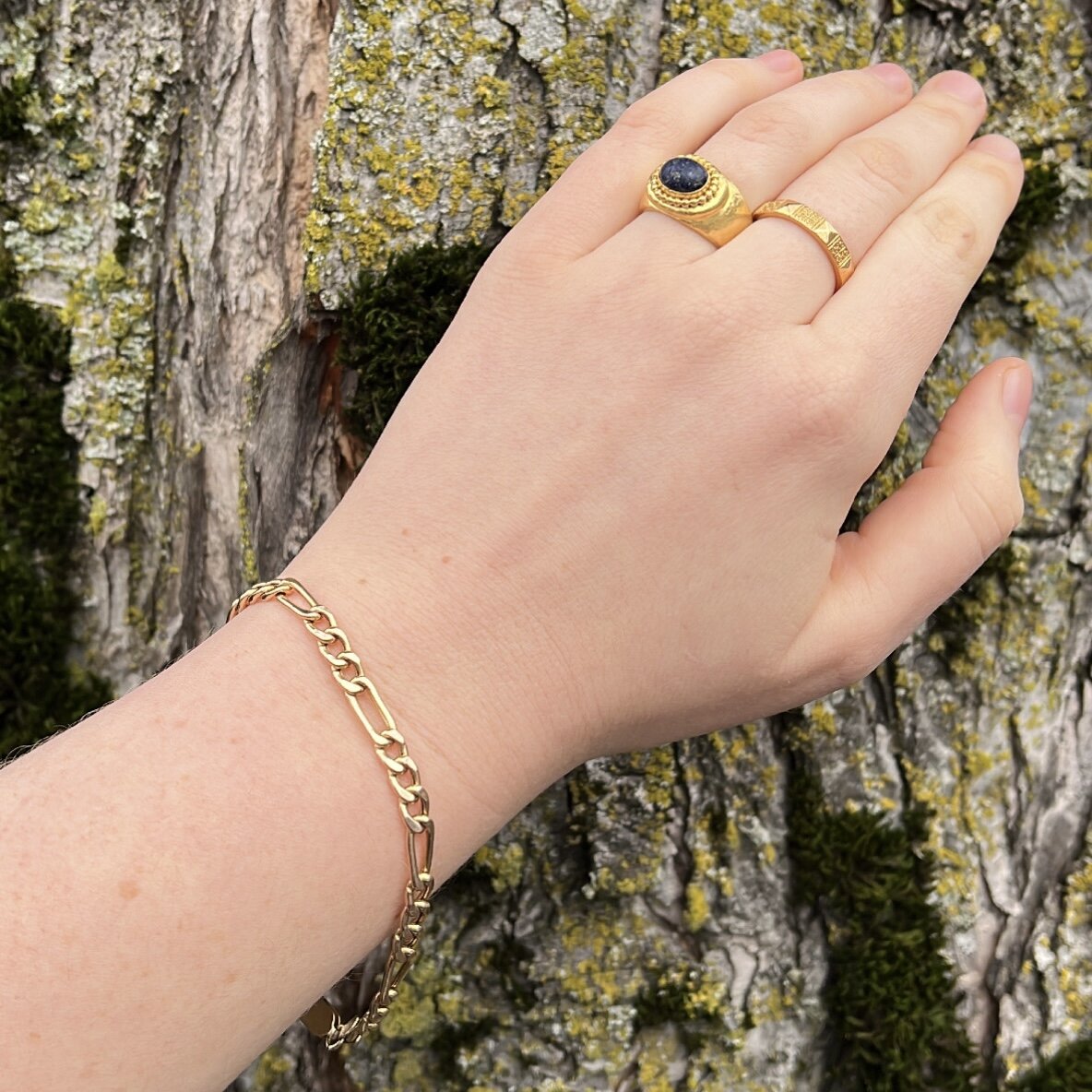 Vintage 14k Gold Italian Figaro 8.5" Bracelet