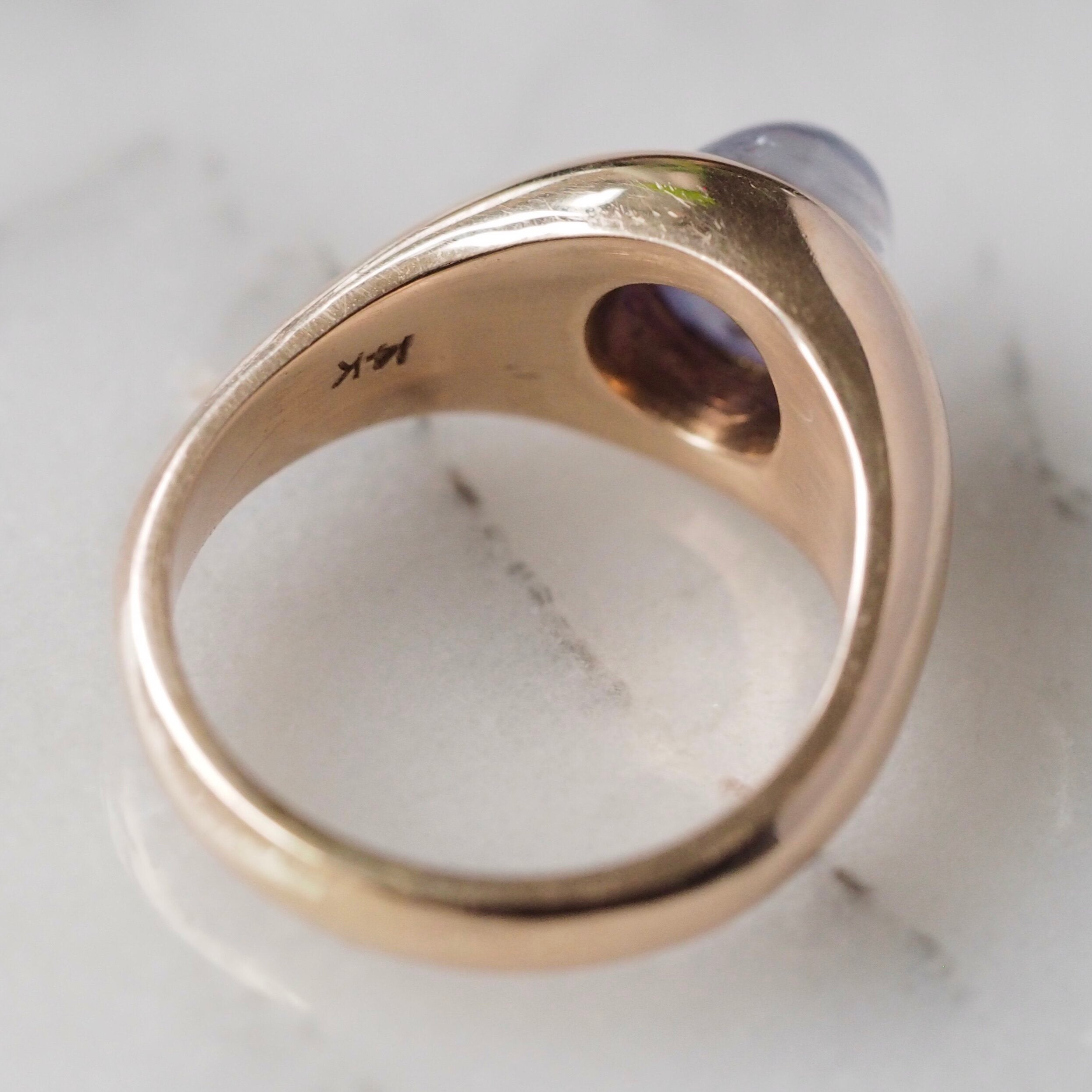 Vintage 14k Gold Natural Lavender Star Sapphire Ring