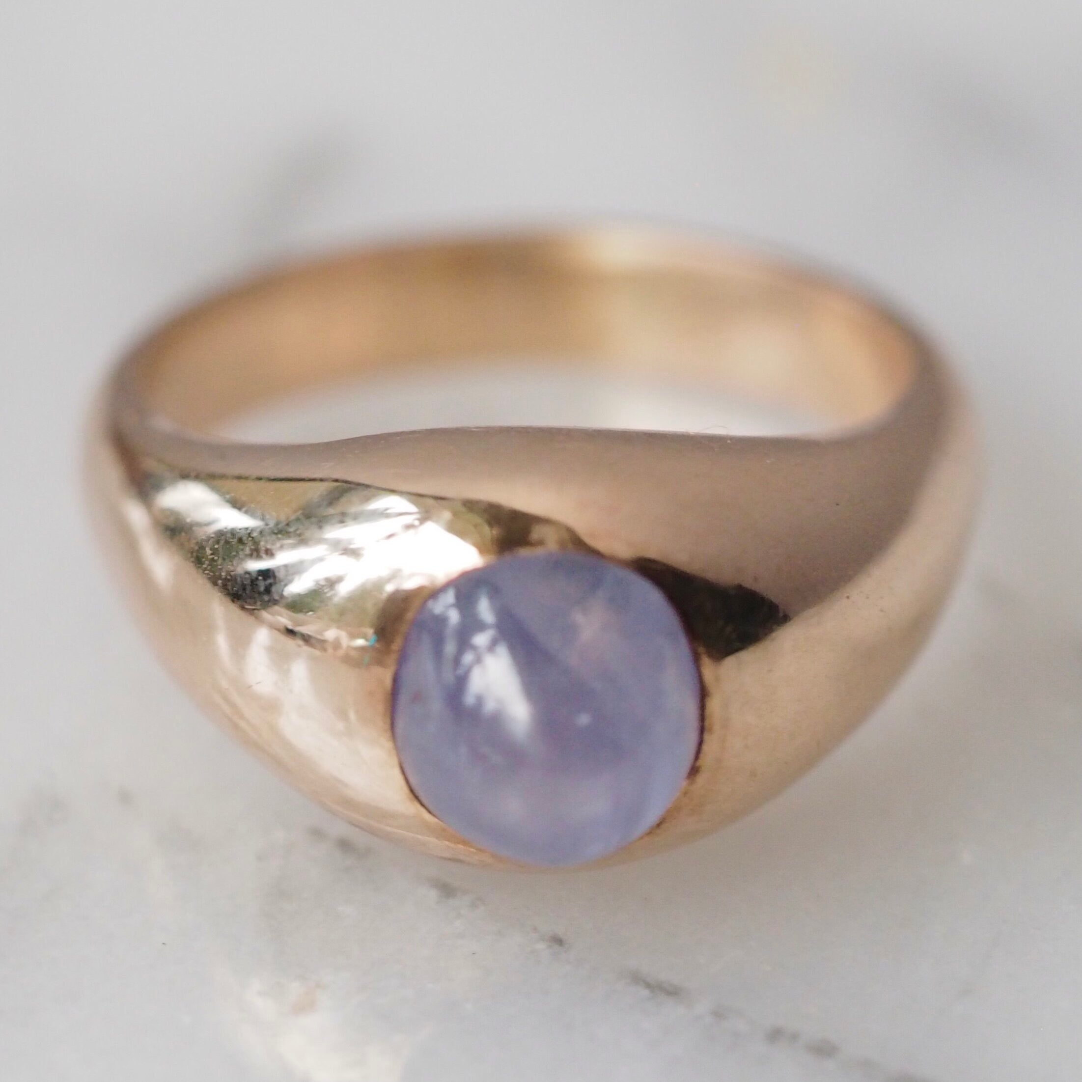 Vintage 14k Gold Natural Lavender Star Sapphire Ring