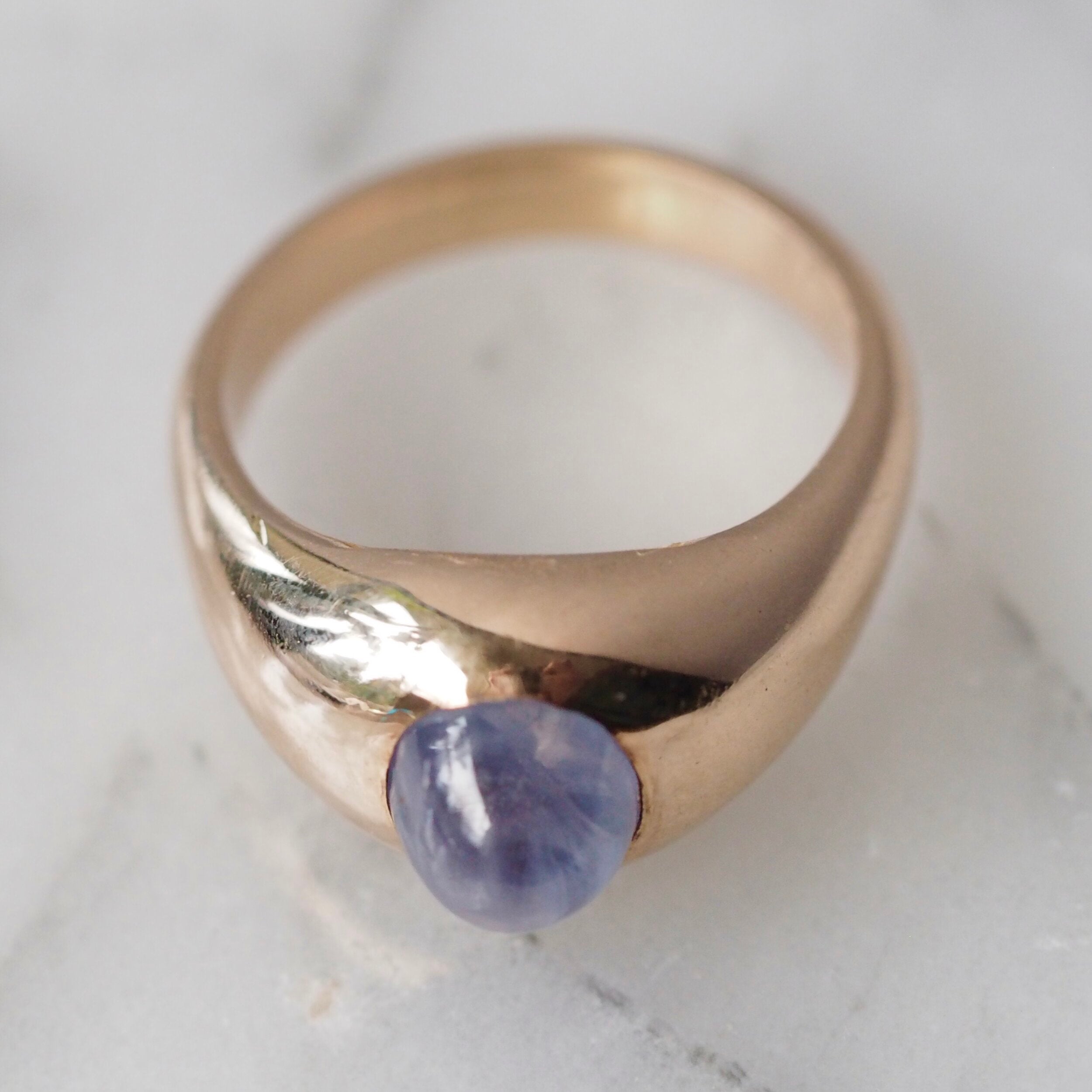Vintage 14k Gold Natural Lavender Star Sapphire Ring