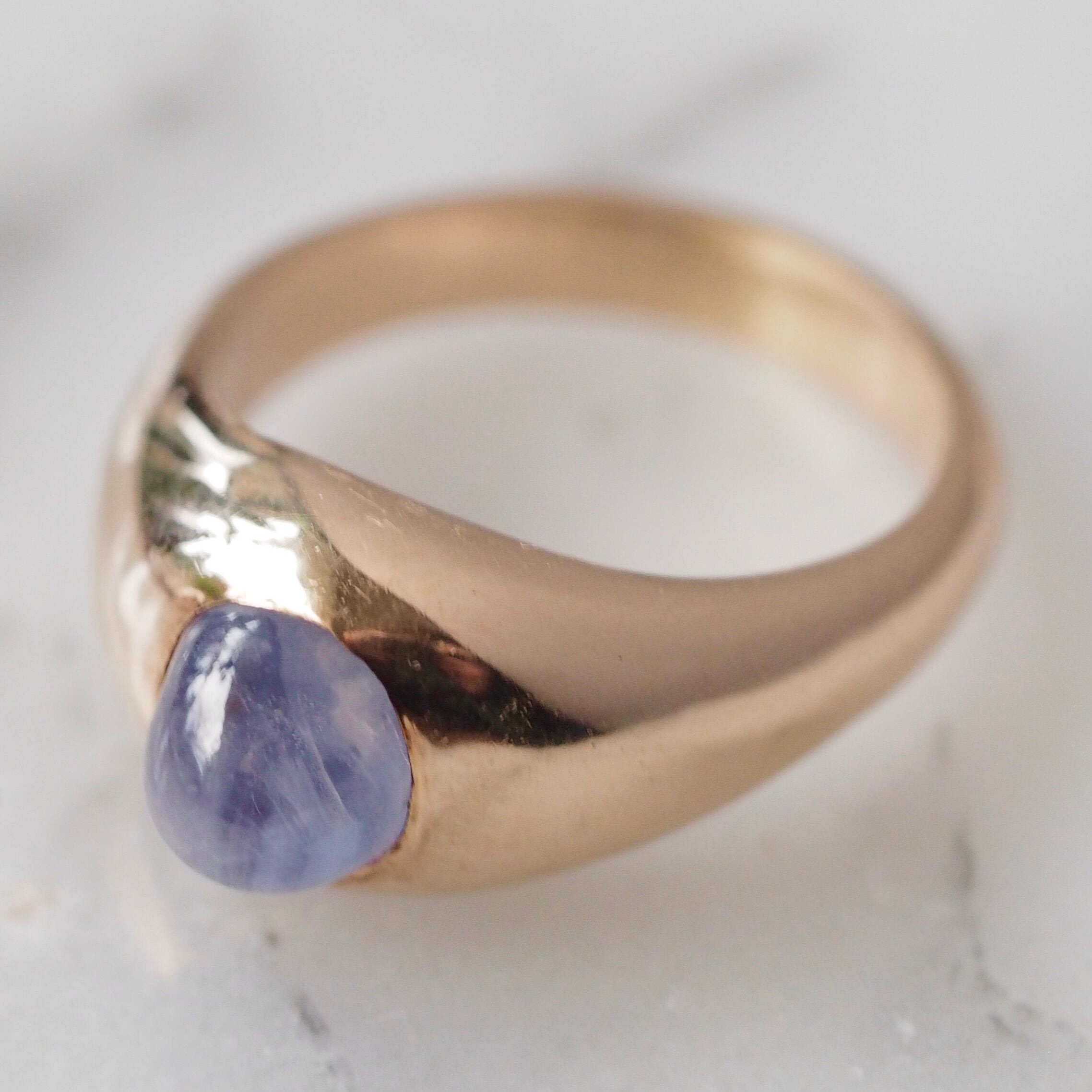 Vintage 14k Gold Natural Lavender Star Sapphire Ring