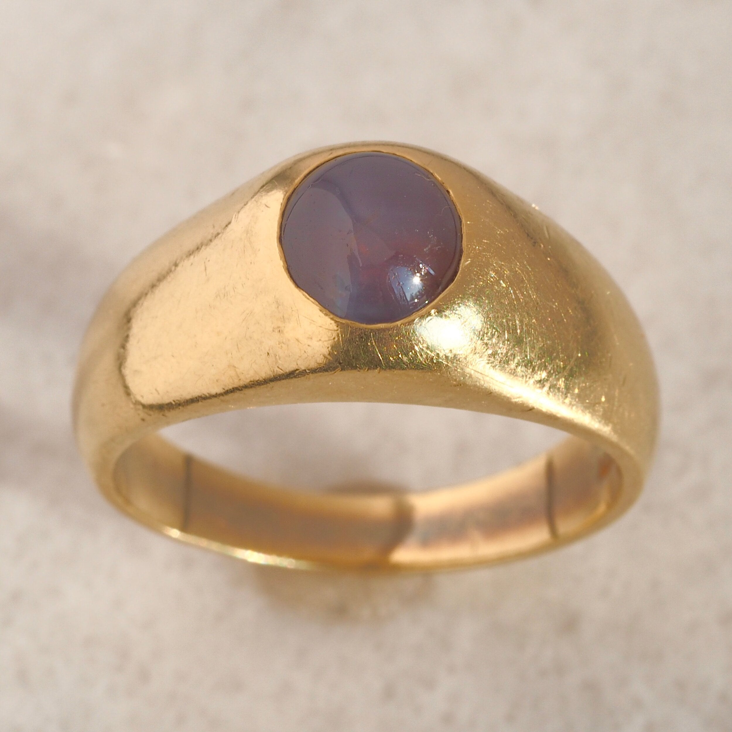 Vintage 18k Gold Cat's Eye Alexandrite Ring