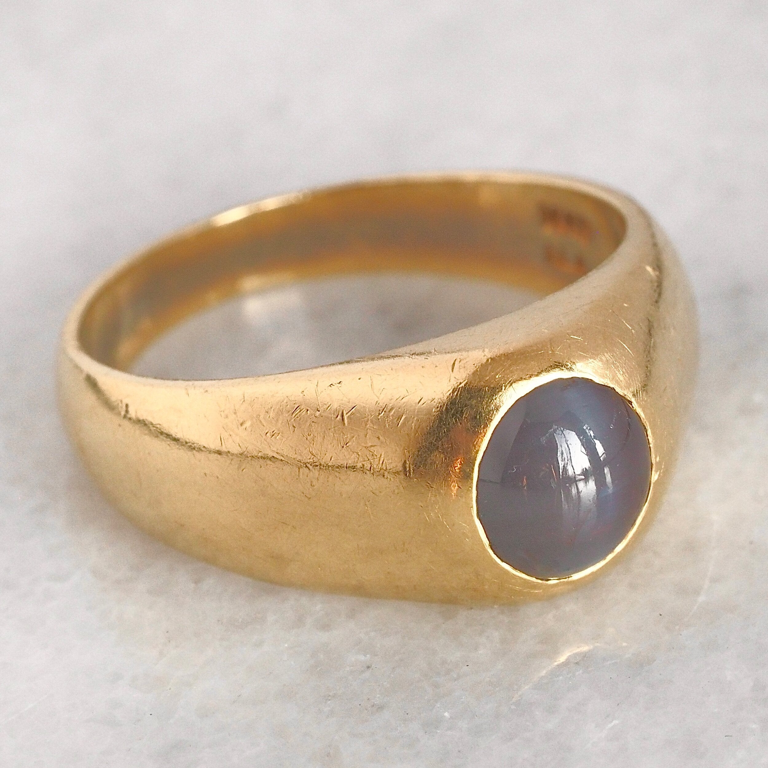 Vintage 18k Gold Cat's Eye Alexandrite Ring