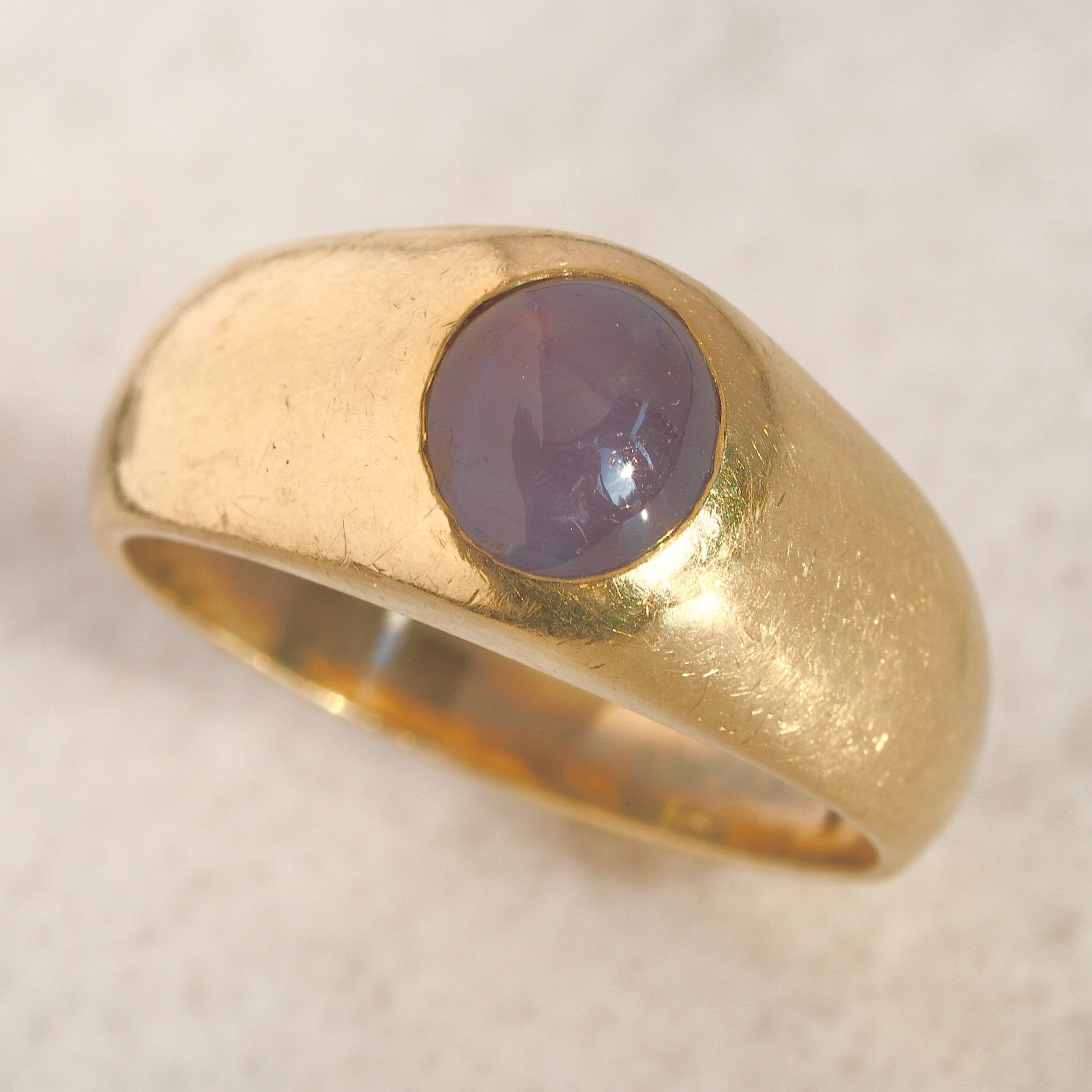 Vintage 18k Gold Cat's Eye Alexandrite Ring