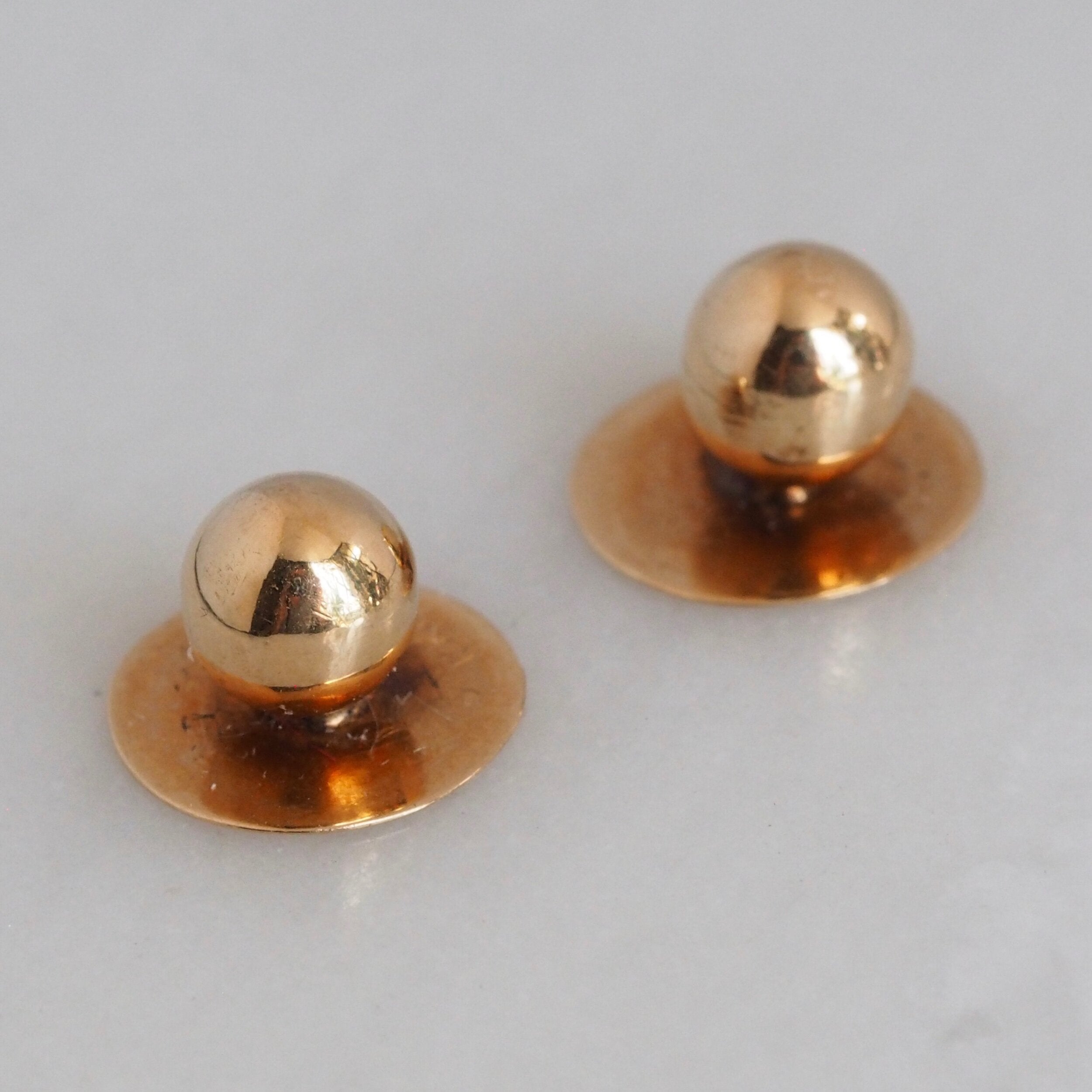 Vintage 18k Gold Jade and Diamond Earrings