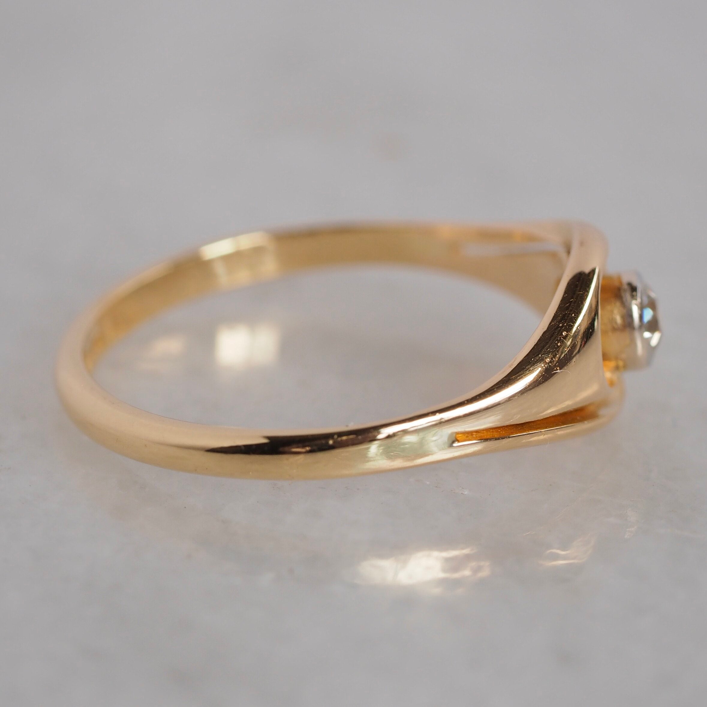 Vintage 18k Gold and Diamond Edwardian Inspired Ring
