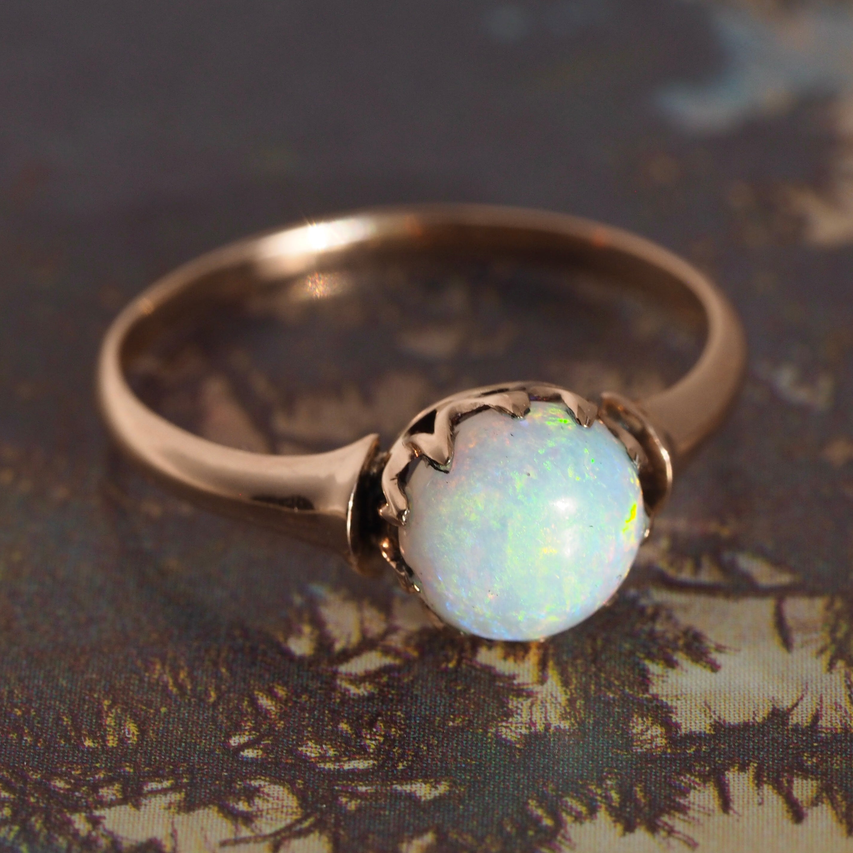 Antique Victorian 14k Gold Victorian Opal Ring