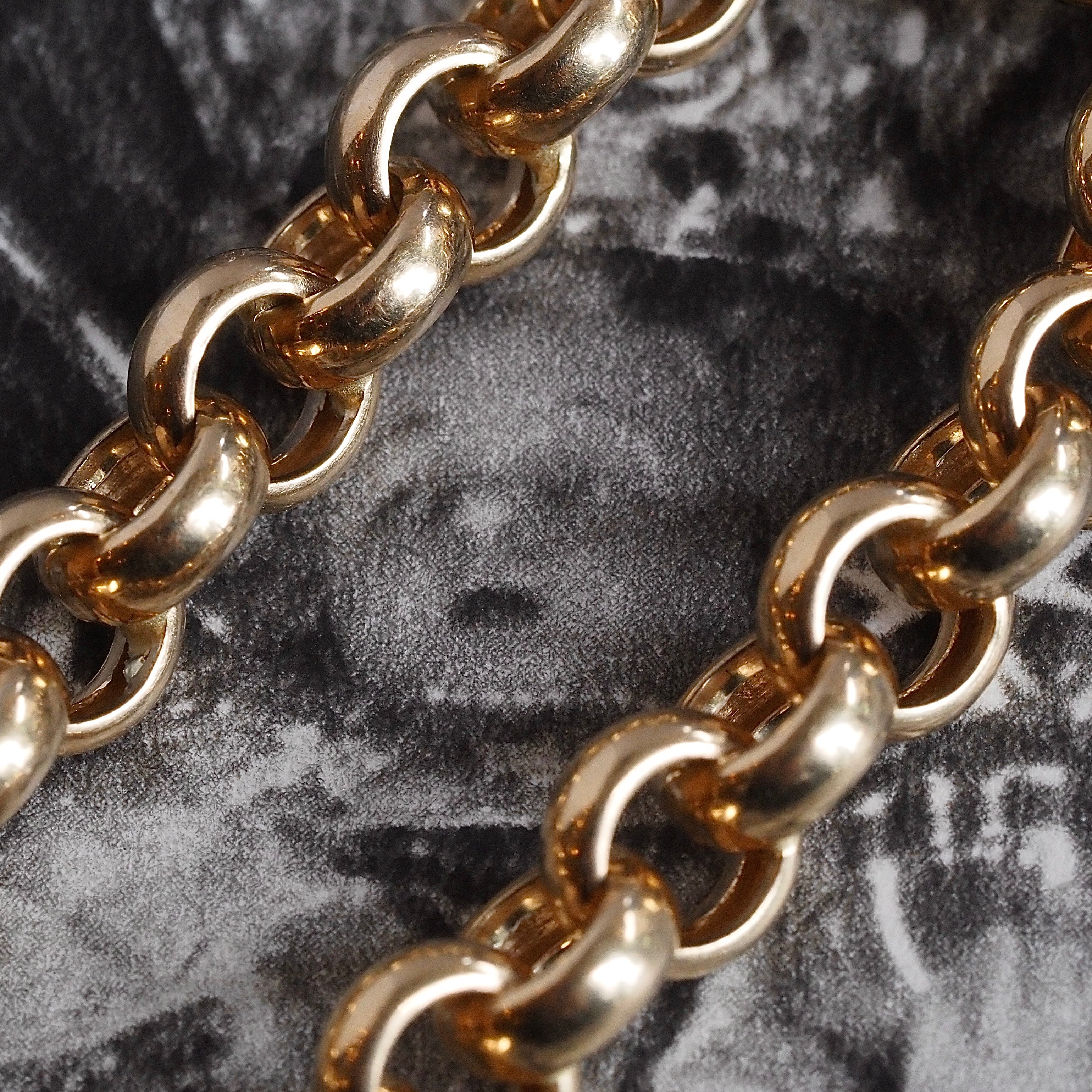 Vintage 14k Gold Rolo Chain 7.25" Bracelet